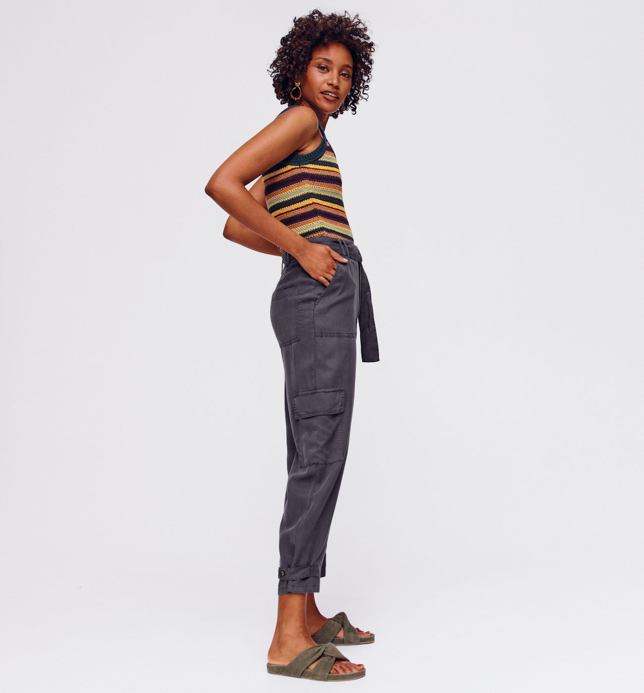 Lyocell cargo trousers