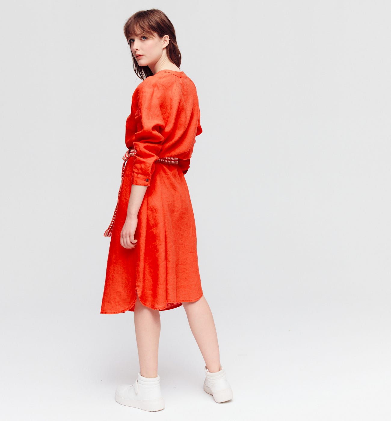 Robe-chemise en lin Femme