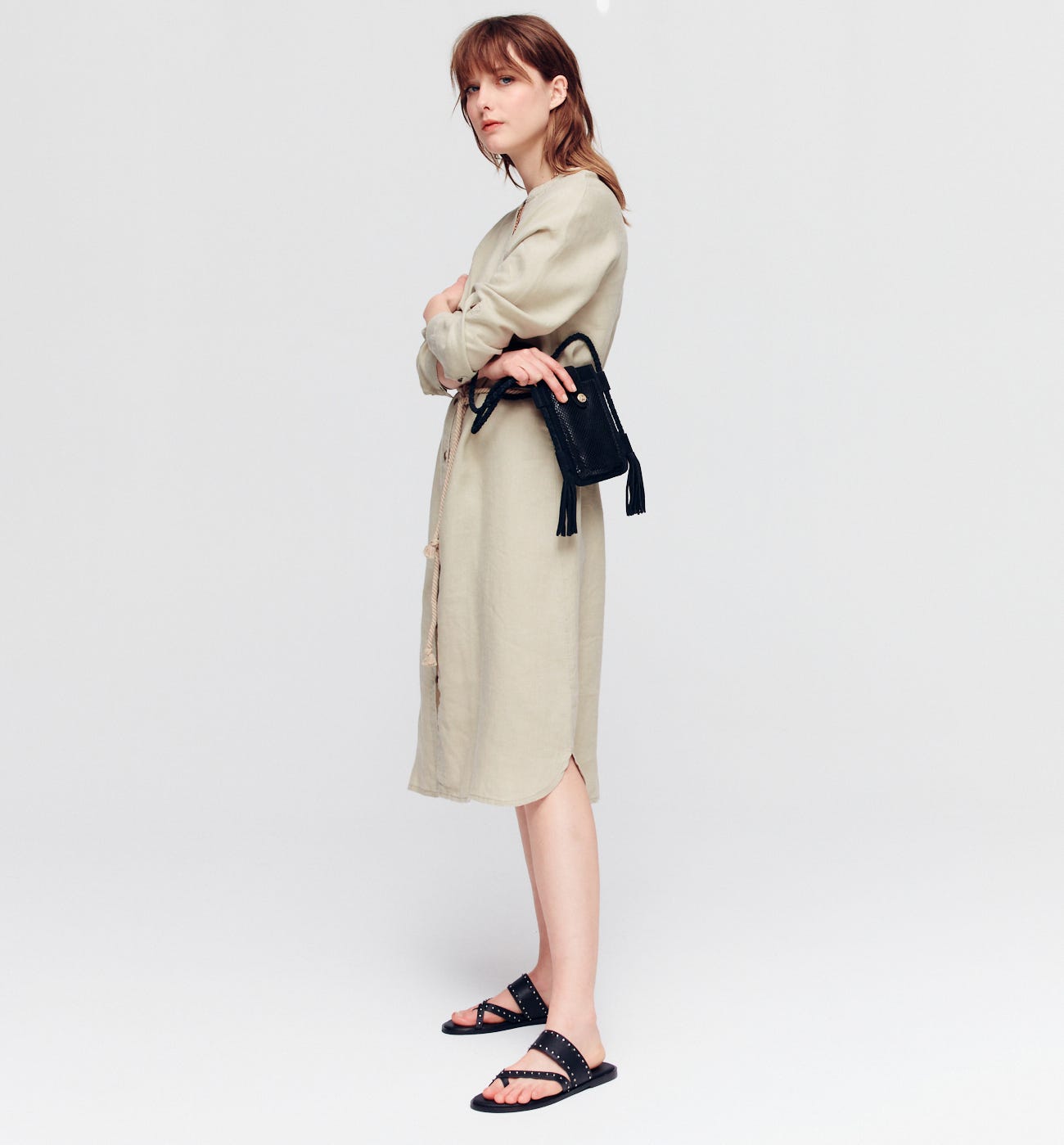 Linen shirtdress