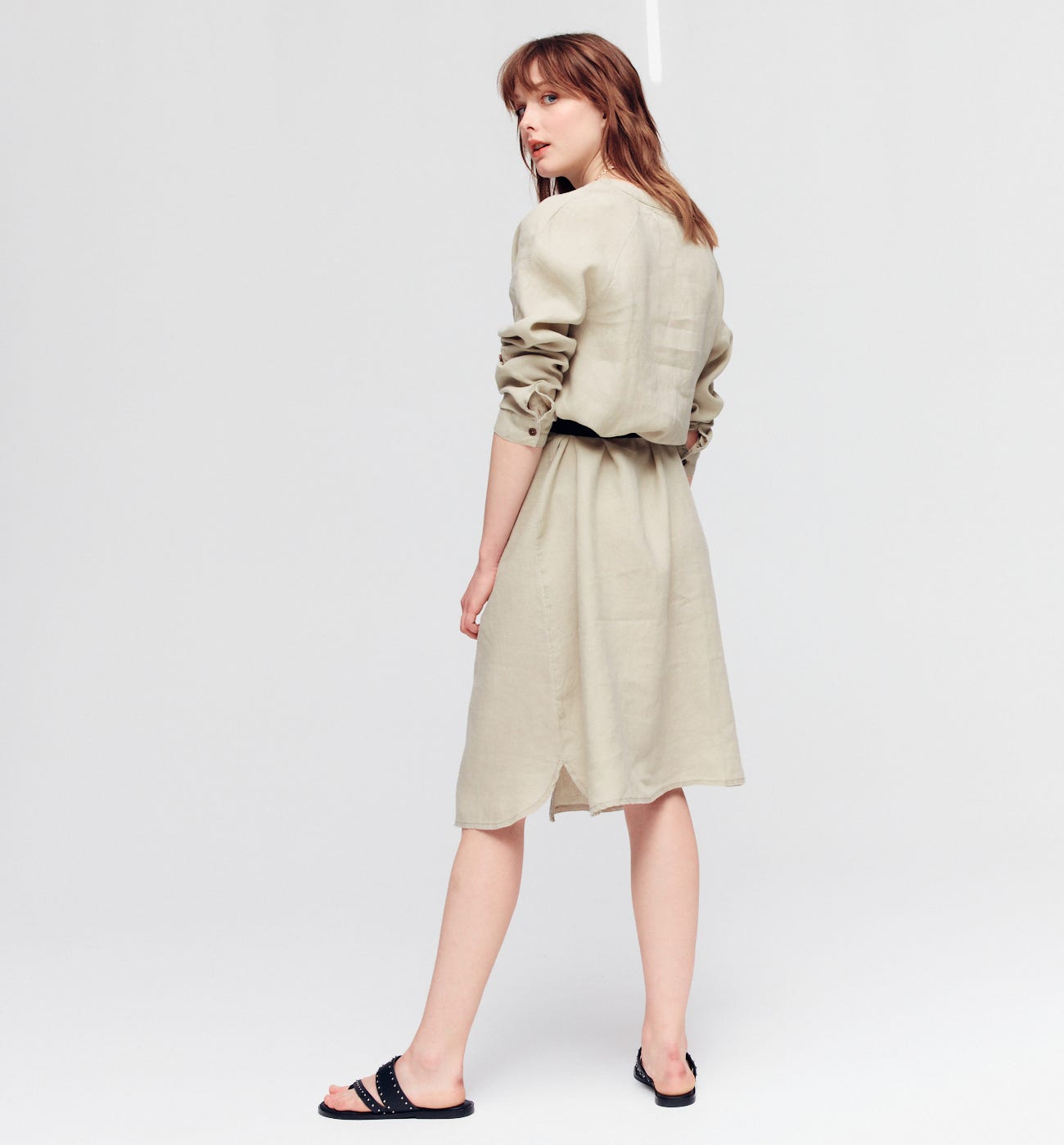 Linen shirtdress