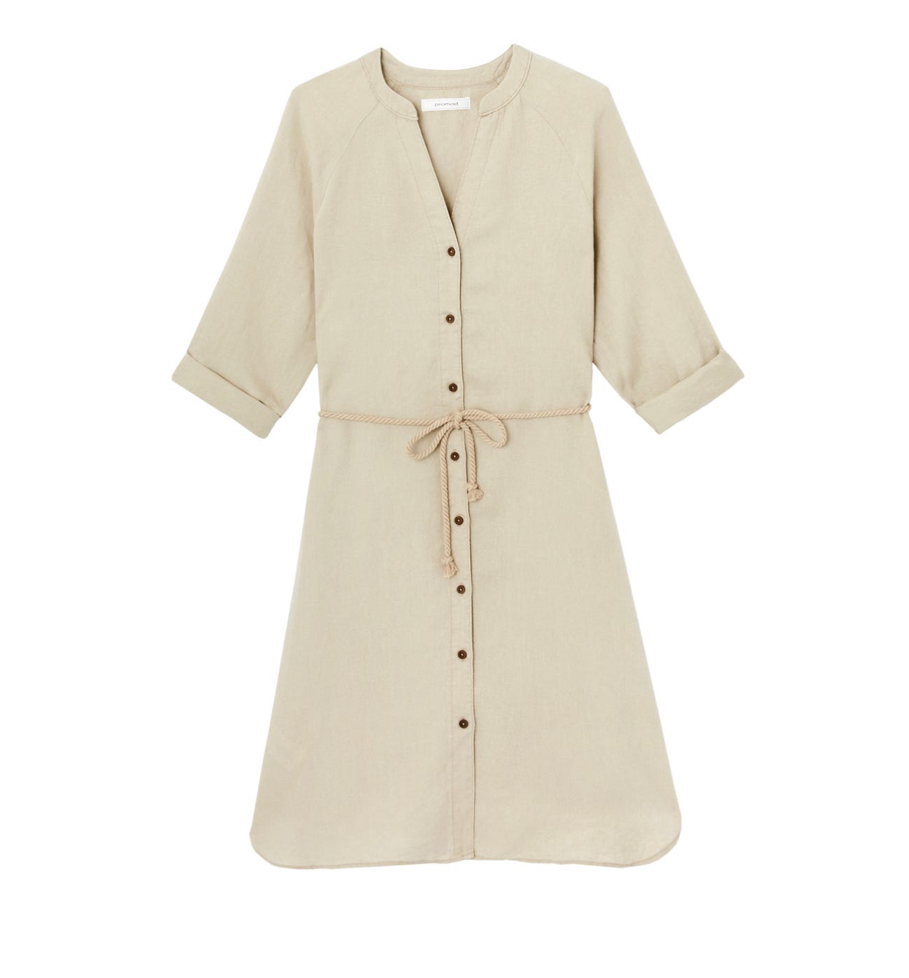 Linen shirtdress