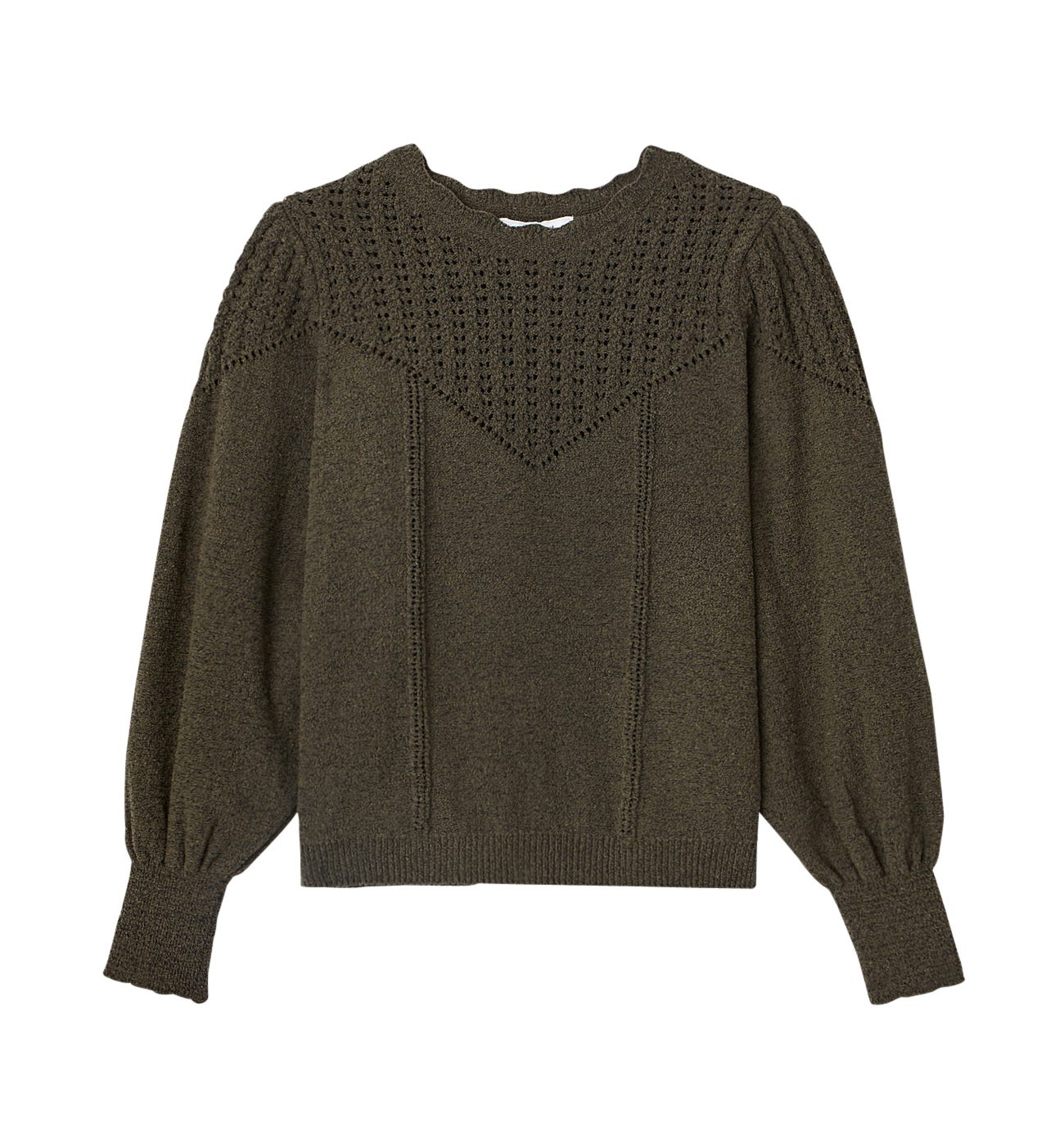 Jersey cuello redondo calado