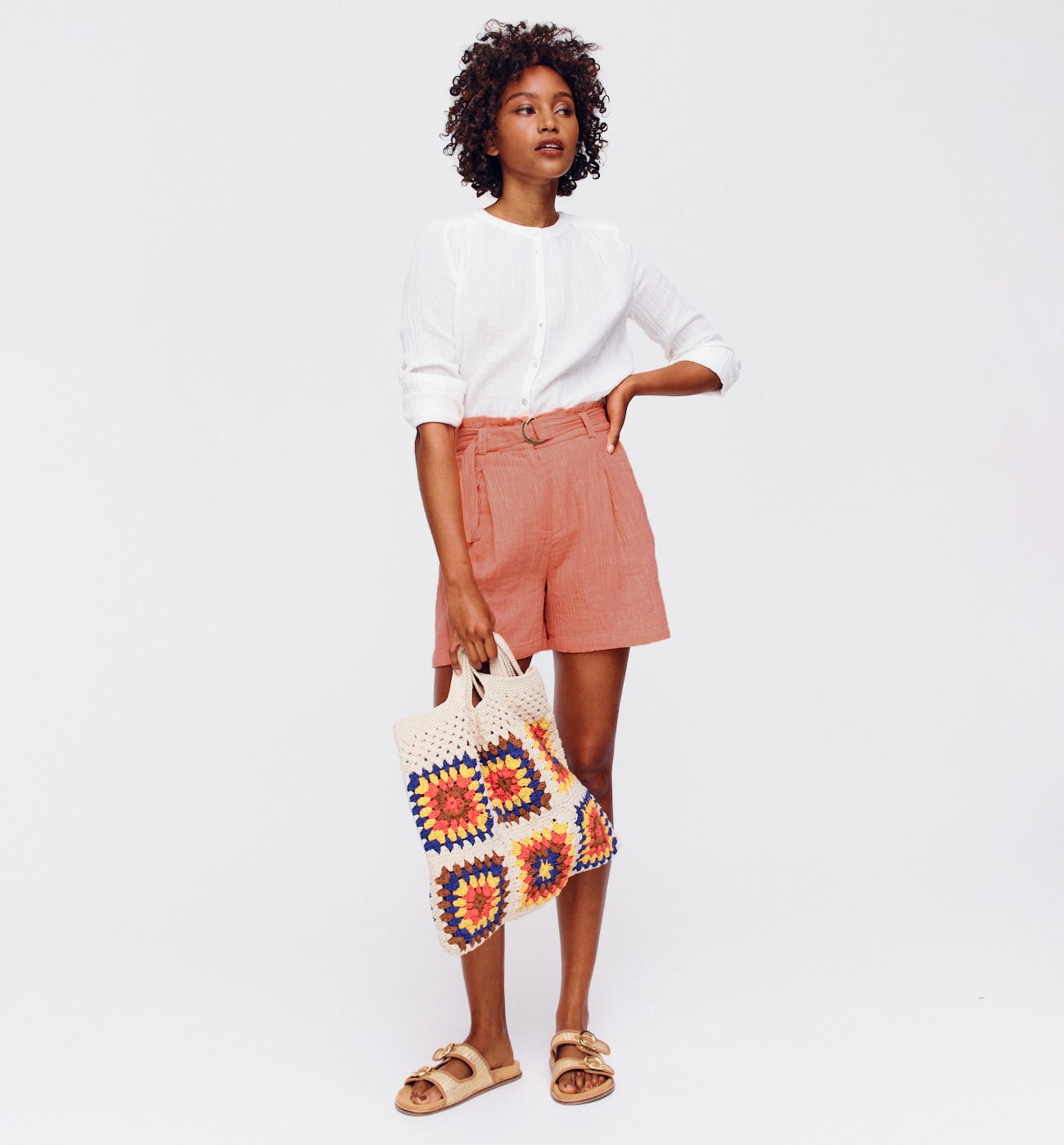 Short en coton Femme
