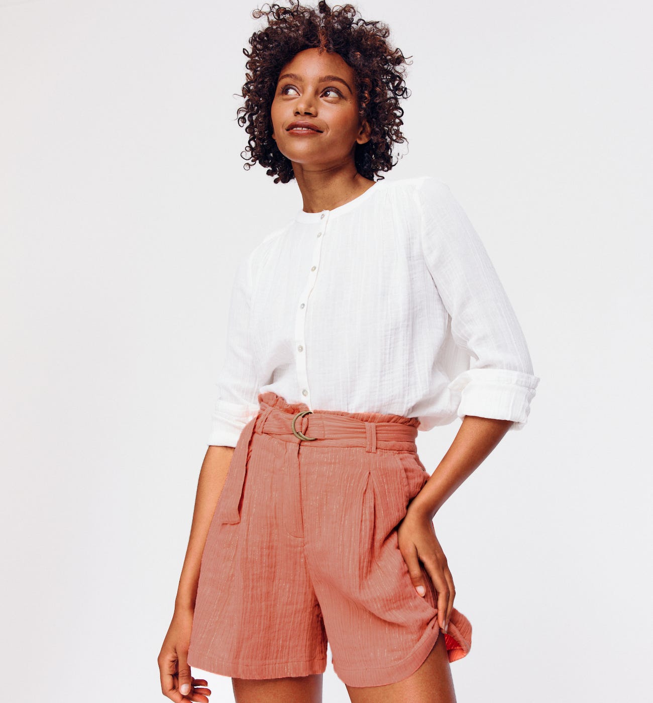 Short en coton Femme