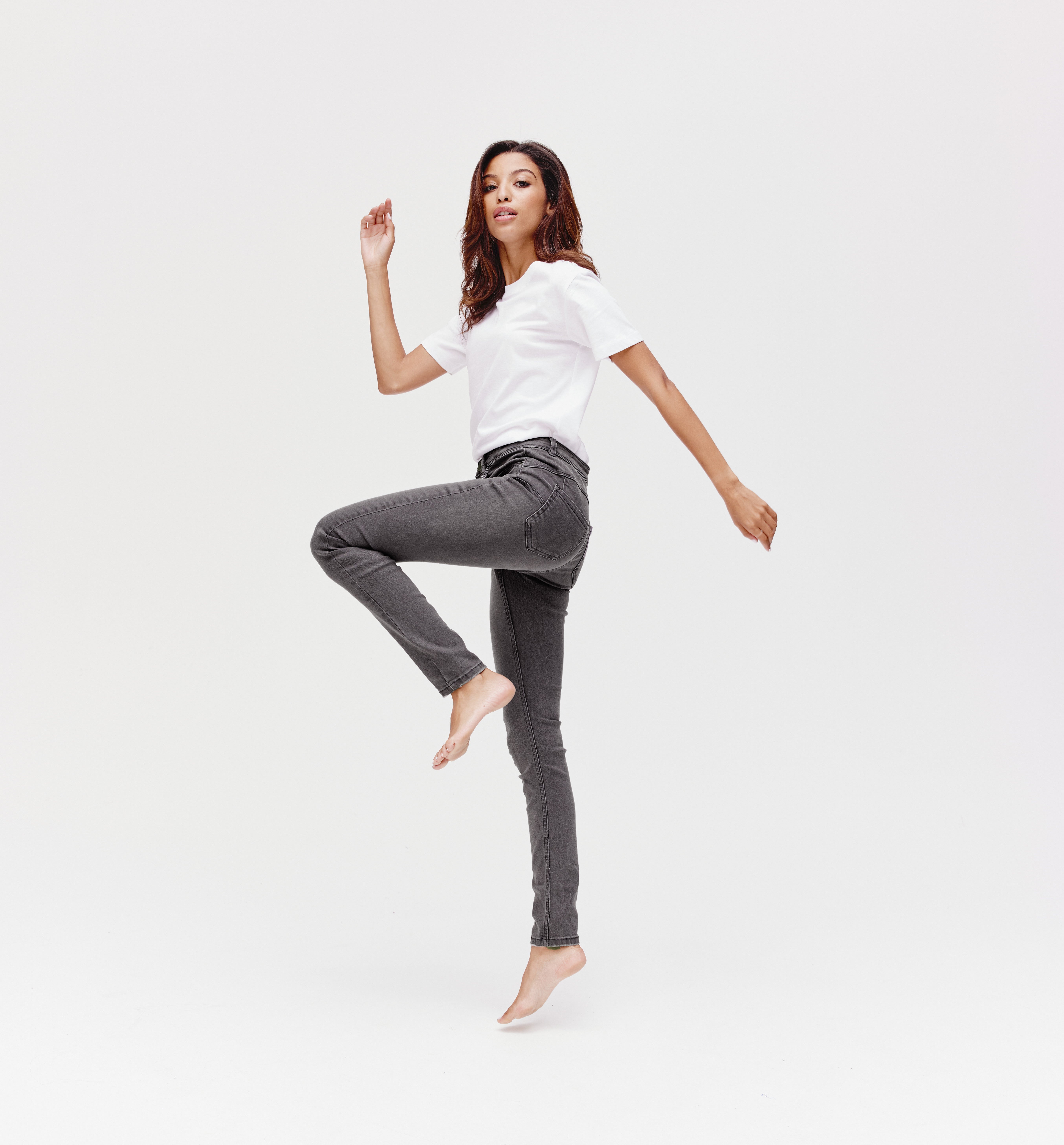 ERNEST skinny push-up jeans - Grey denim
