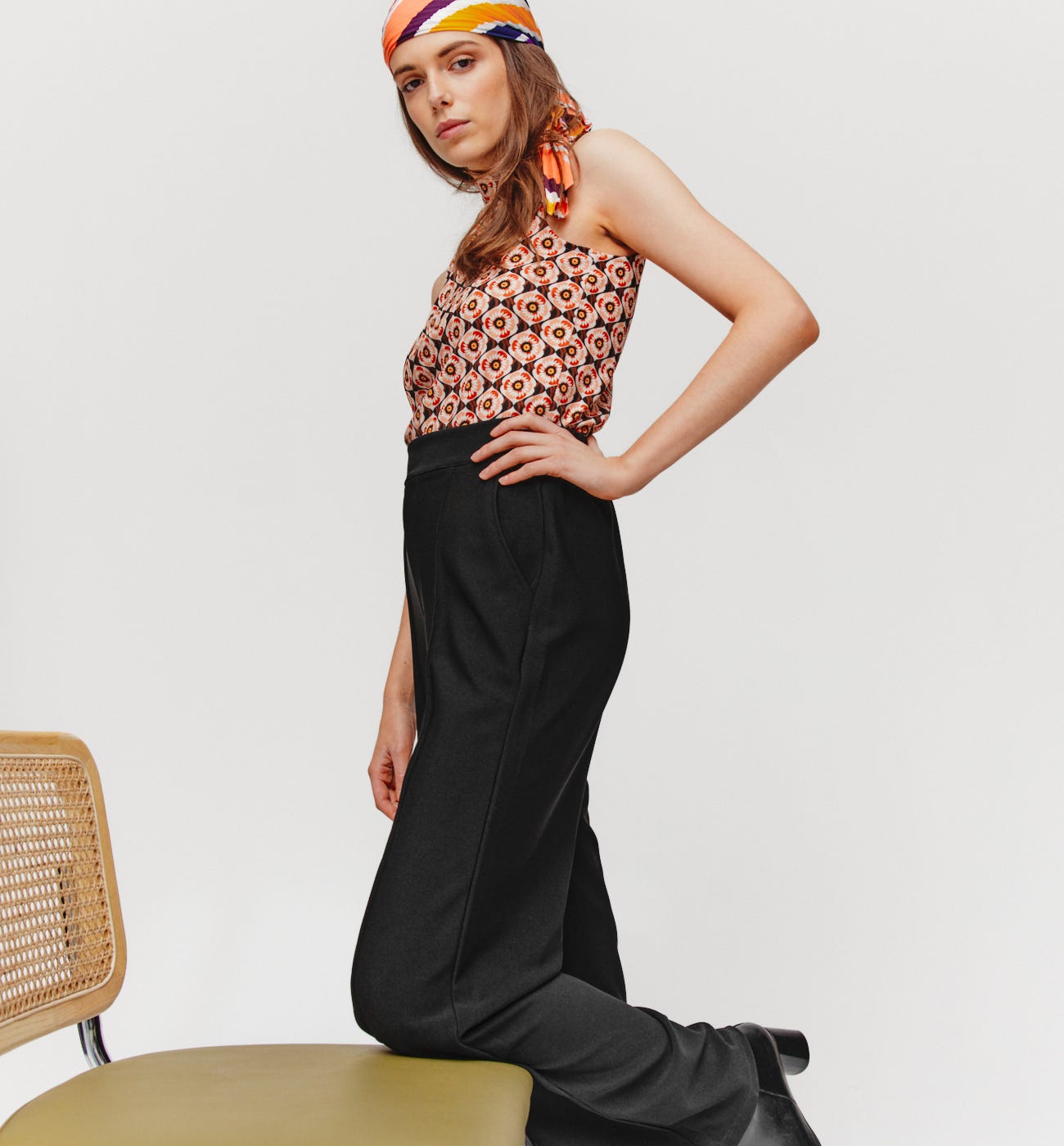 Pantalón ancho talle alto