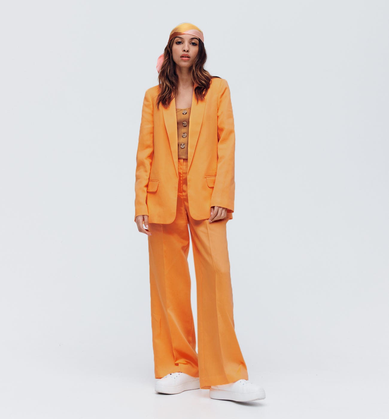 Wideleg lyocell trousers