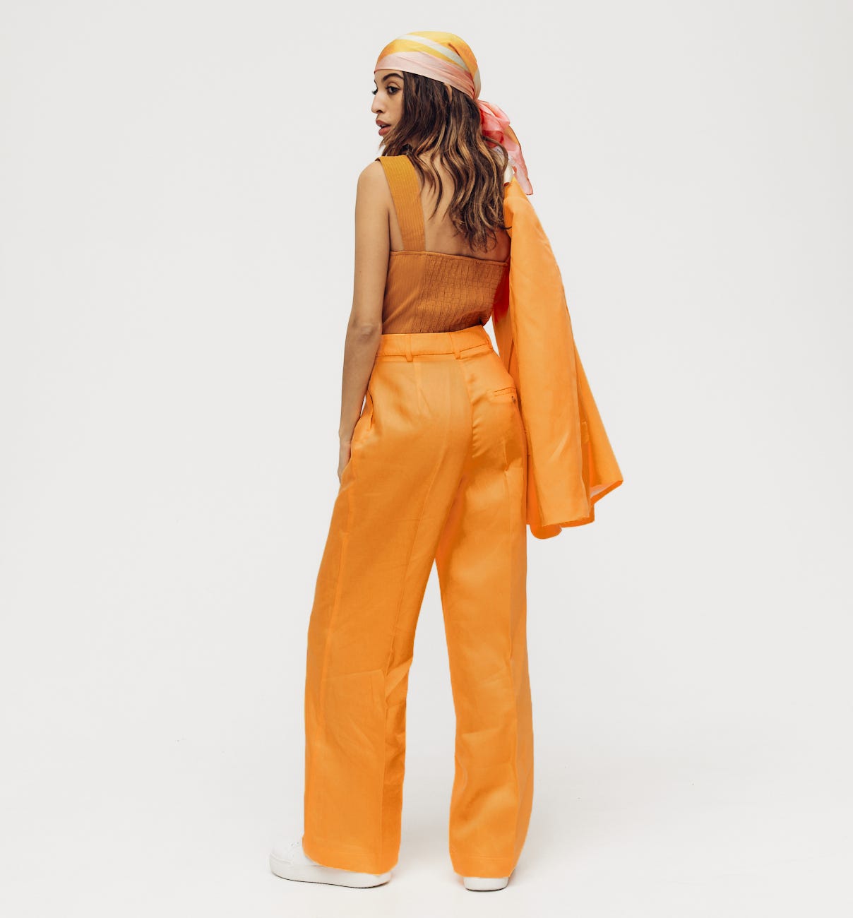 Wideleg lyocell trousers