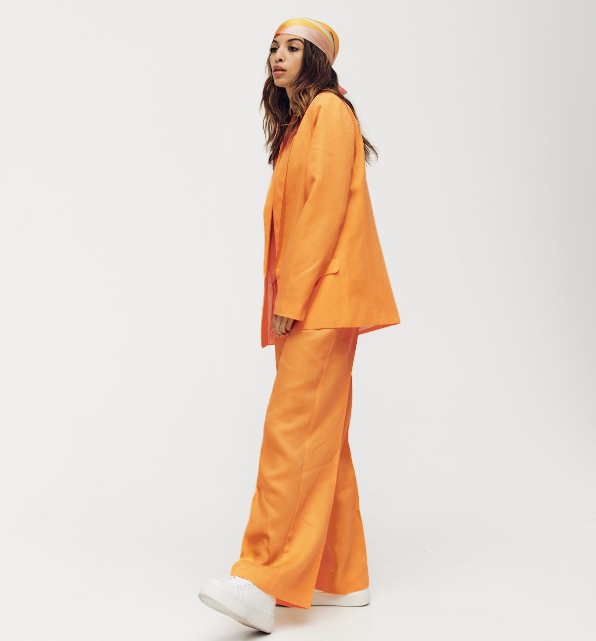 Wideleg lyocell trousers