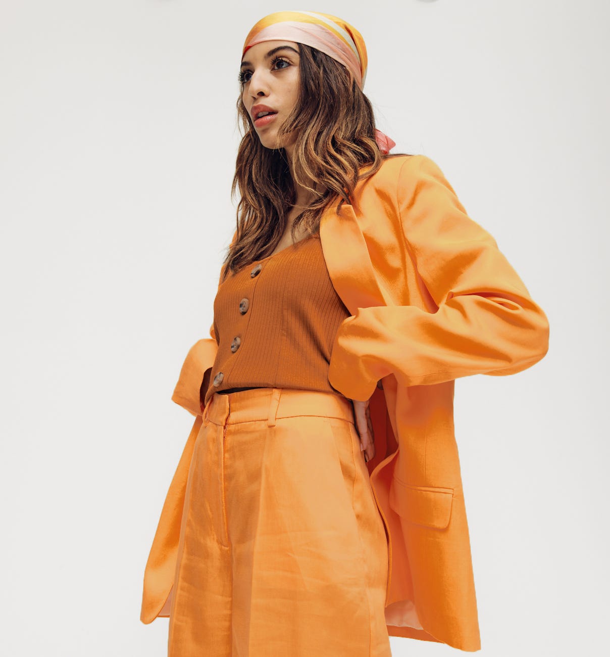 Wideleg lyocell trousers