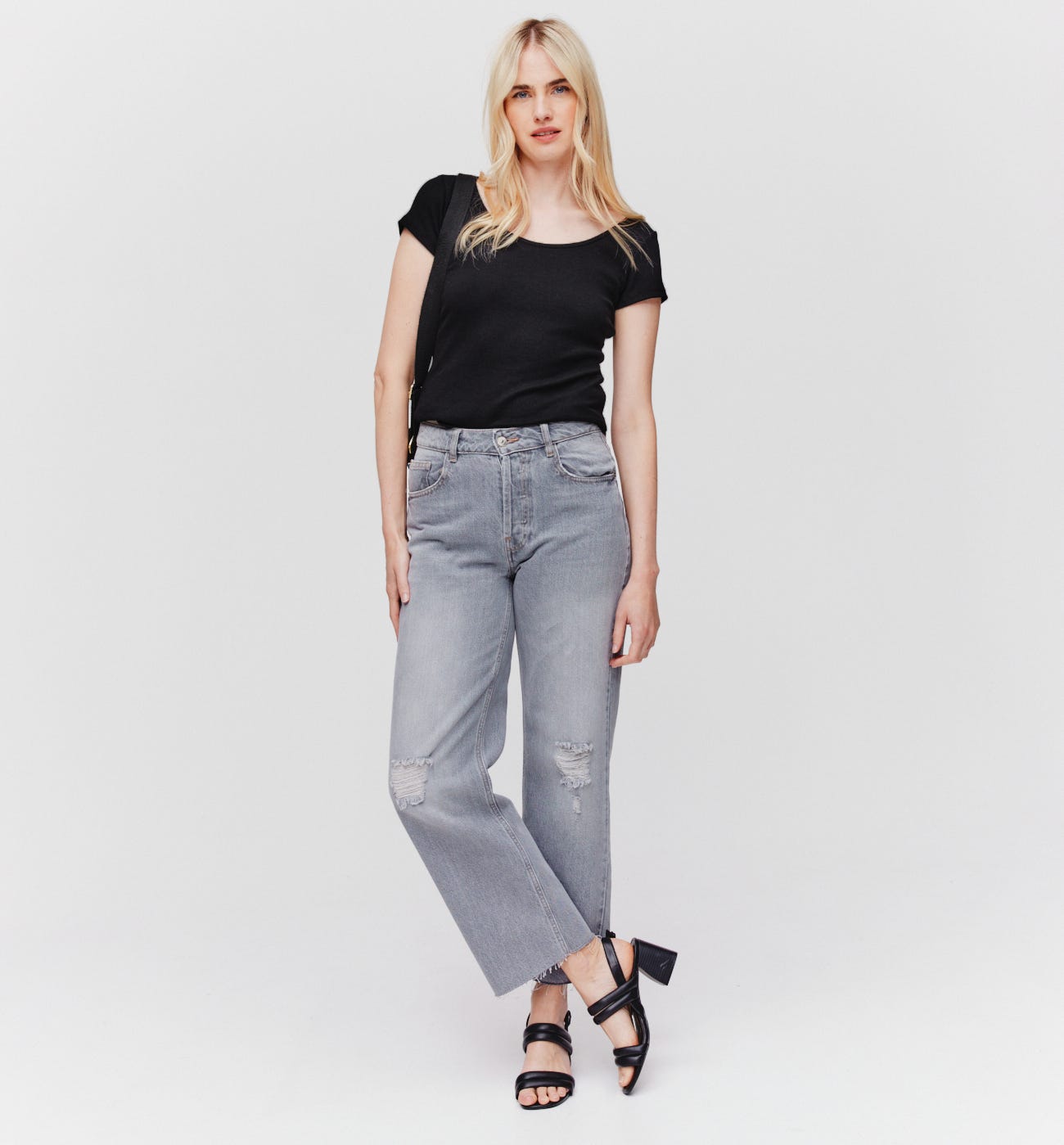Ribbed jersey top