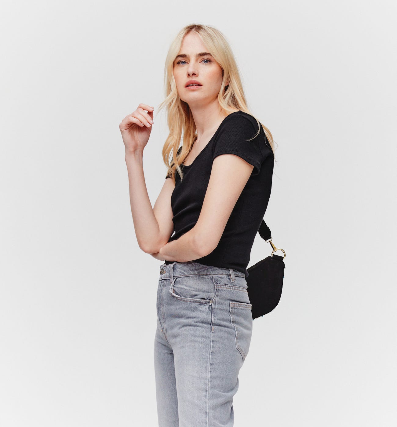 Ribbed jersey top