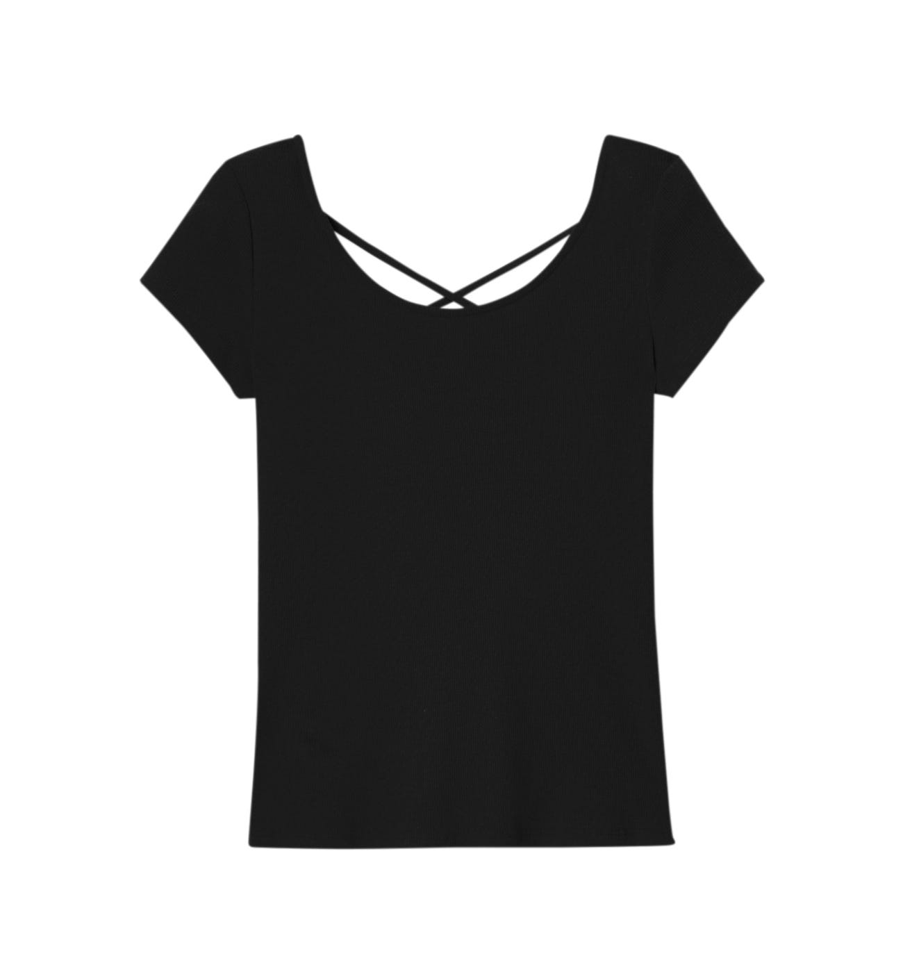 Ribbed jersey top