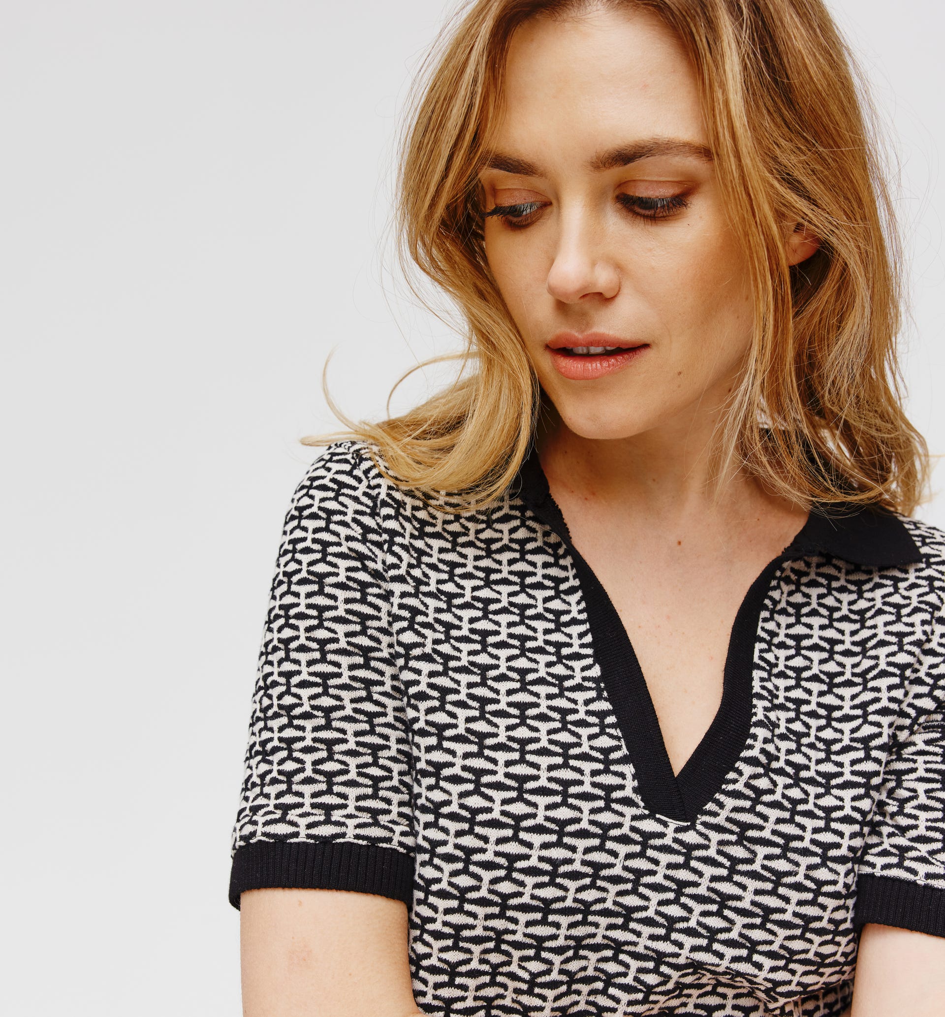 Vestito corto polo in maglia