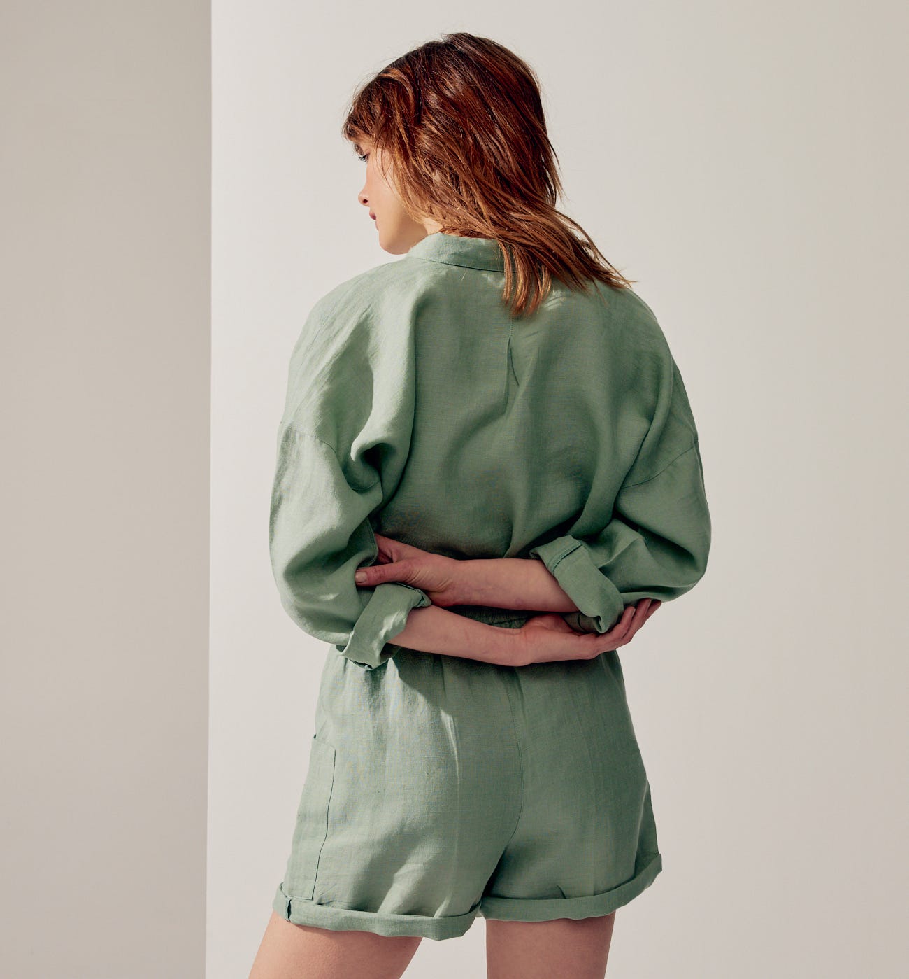Camicia oversize in lino