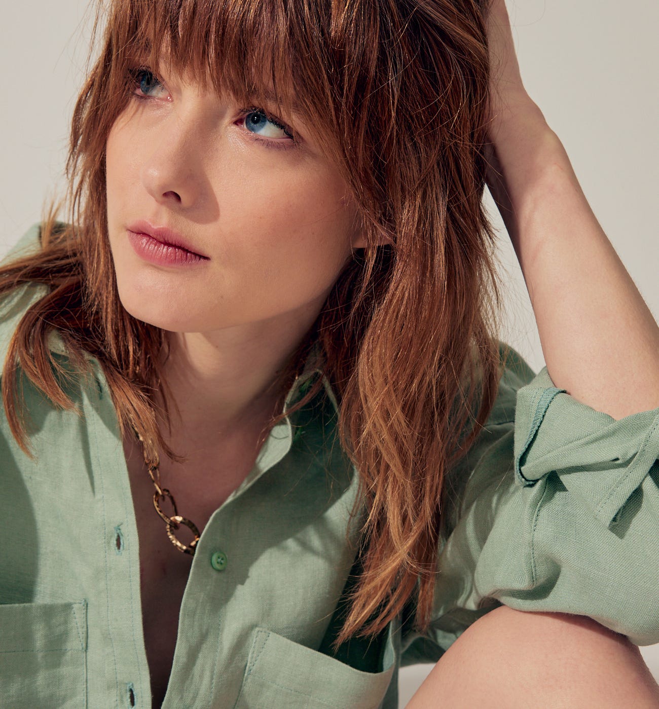 Camicia oversize in lino