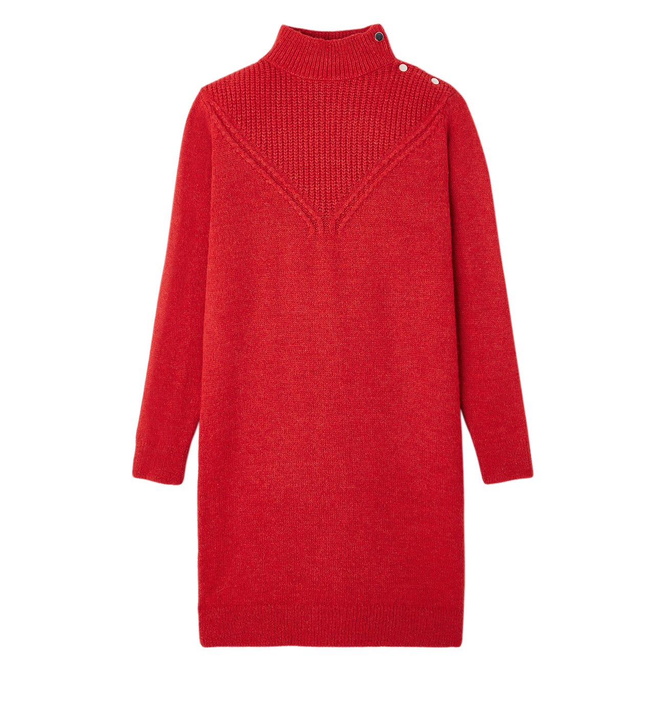 Robe-pull boutonnée Femme