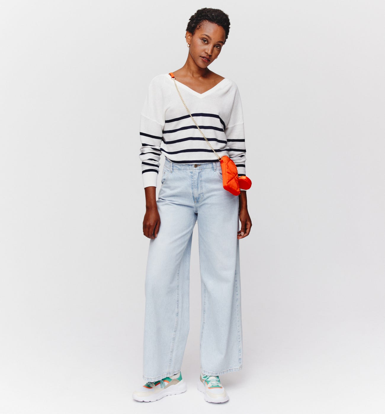 Cardigan scollo V fronte/retro