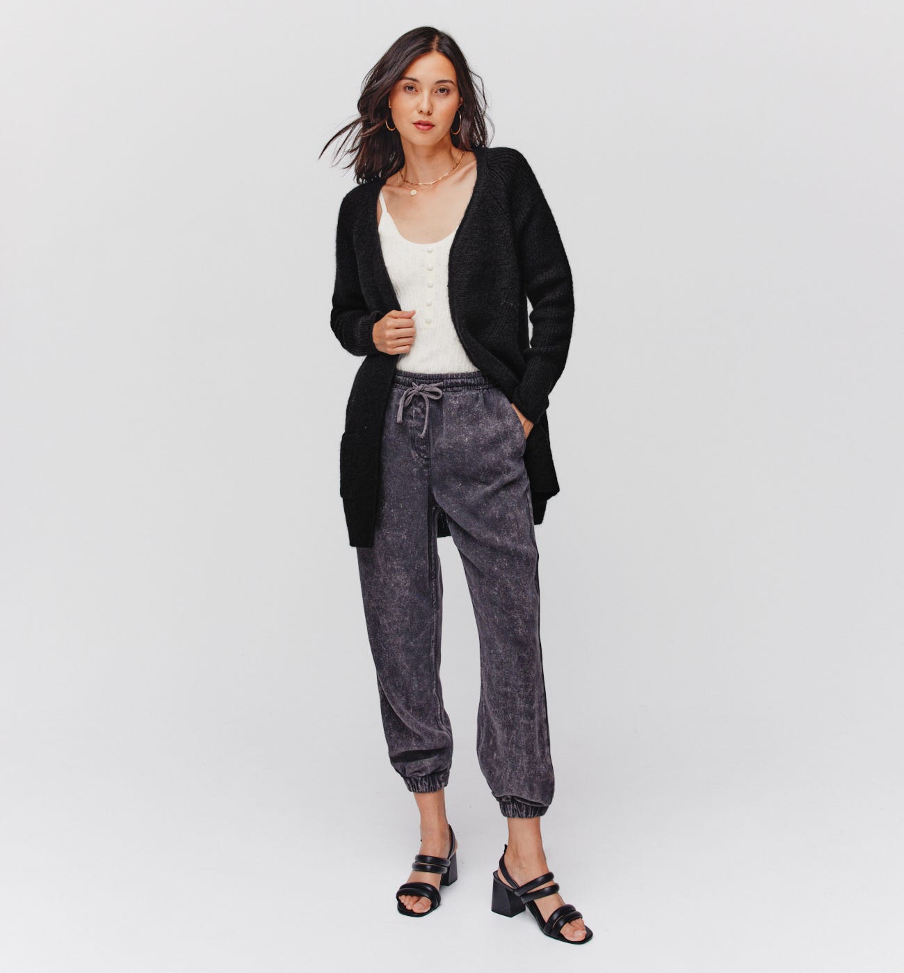 Maxi cardigan a coste