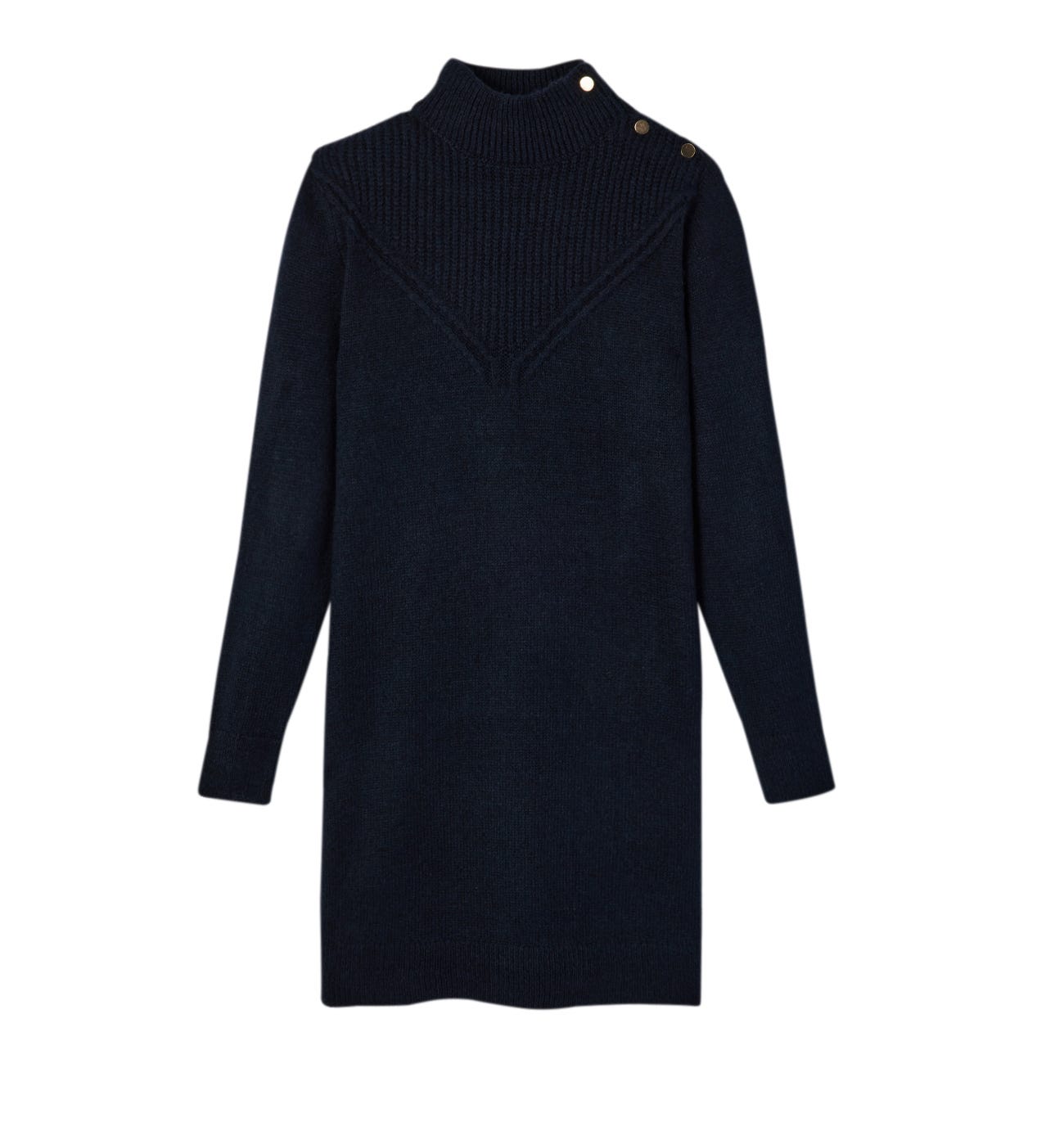 Buttoned jumper dress Navy blue