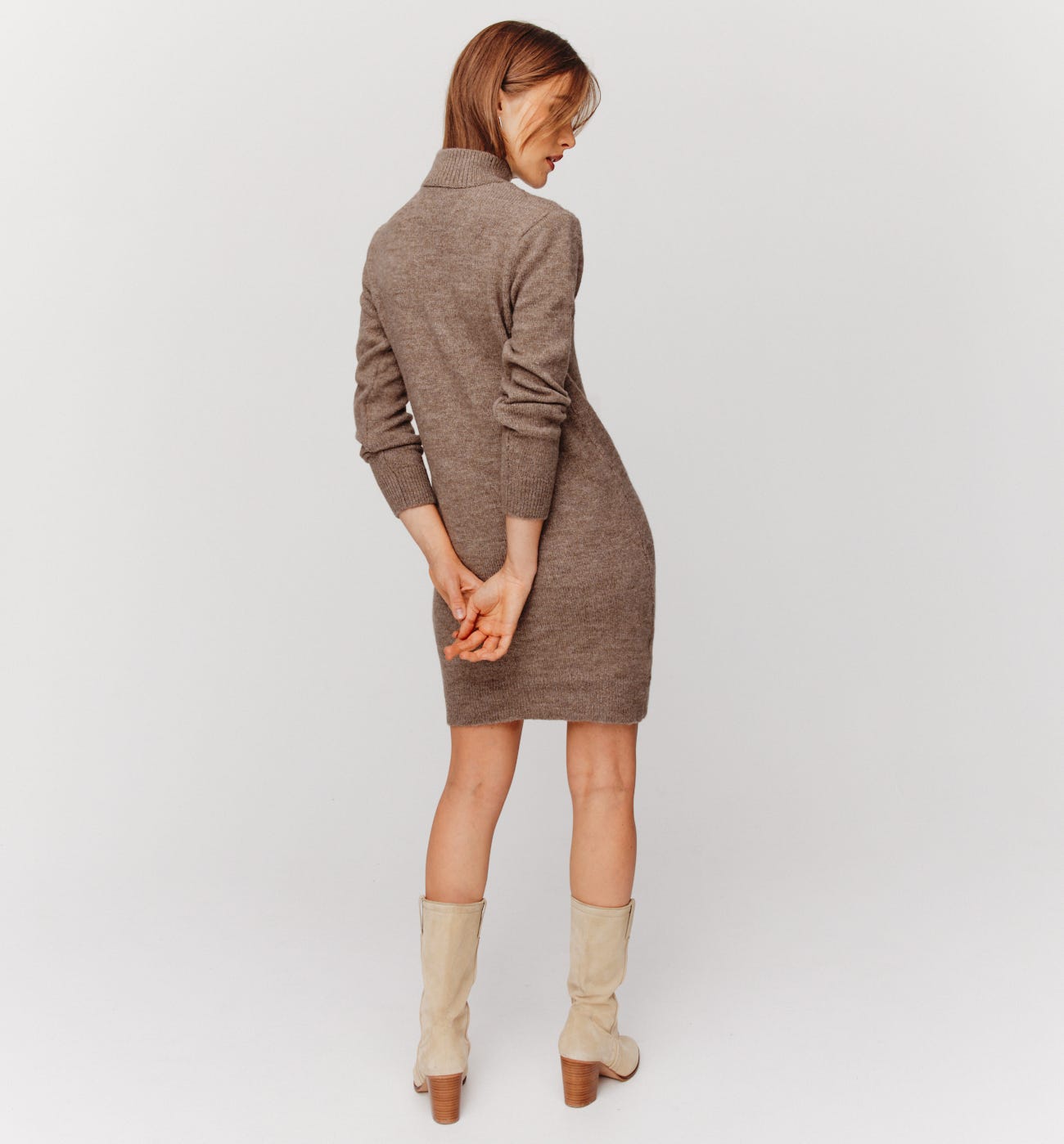 Vestido-jersey abotonado
