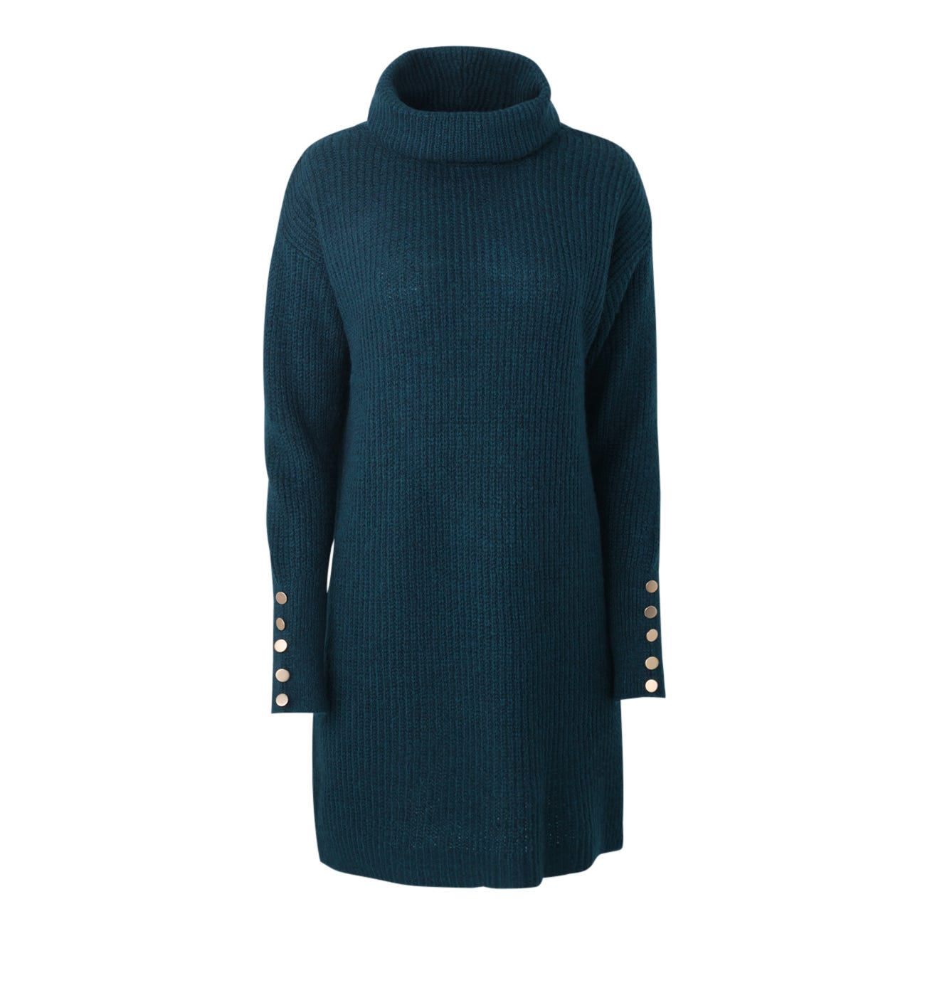 Cowl neck jumper dress