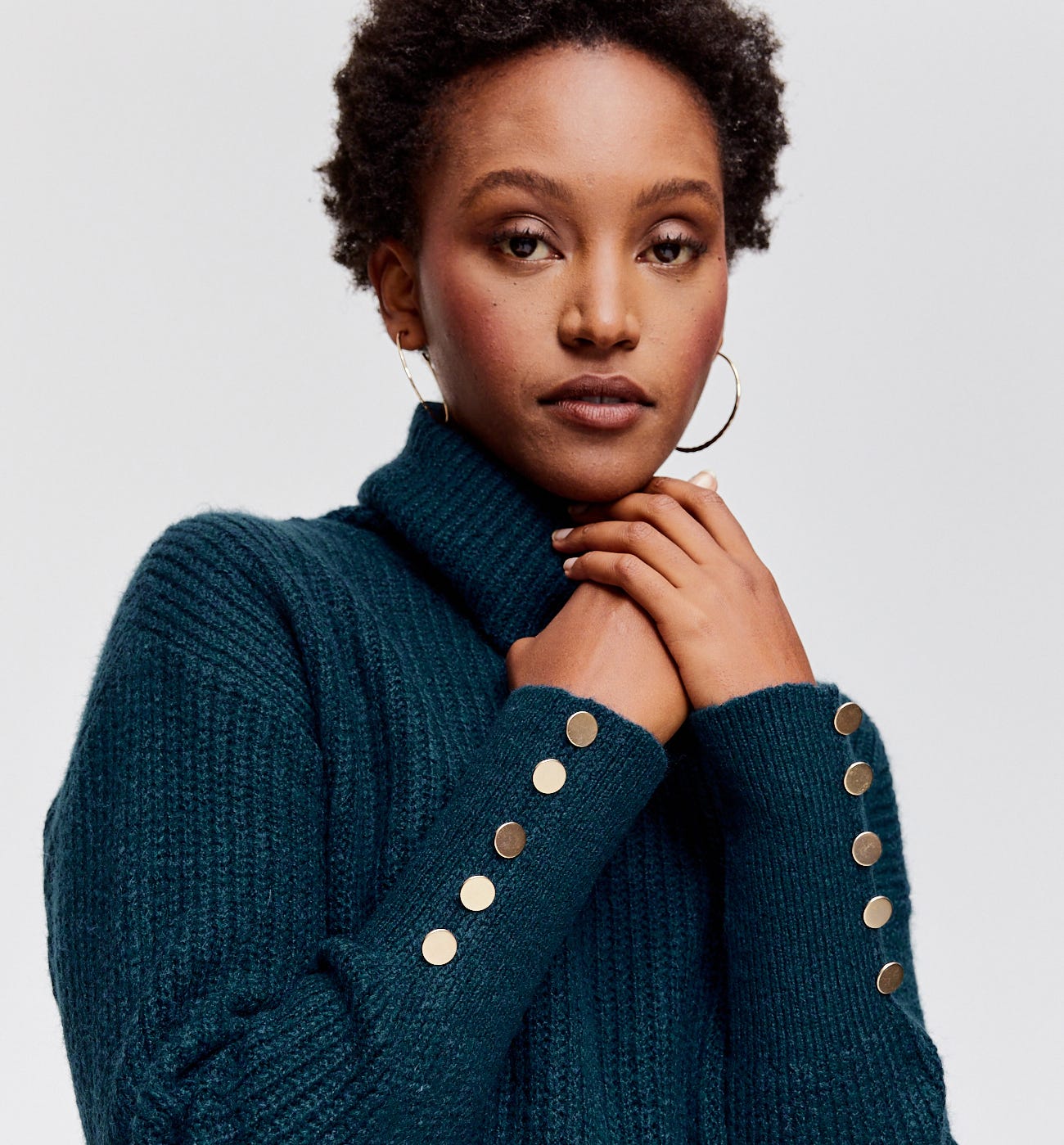 Cowl neck jumper dress
