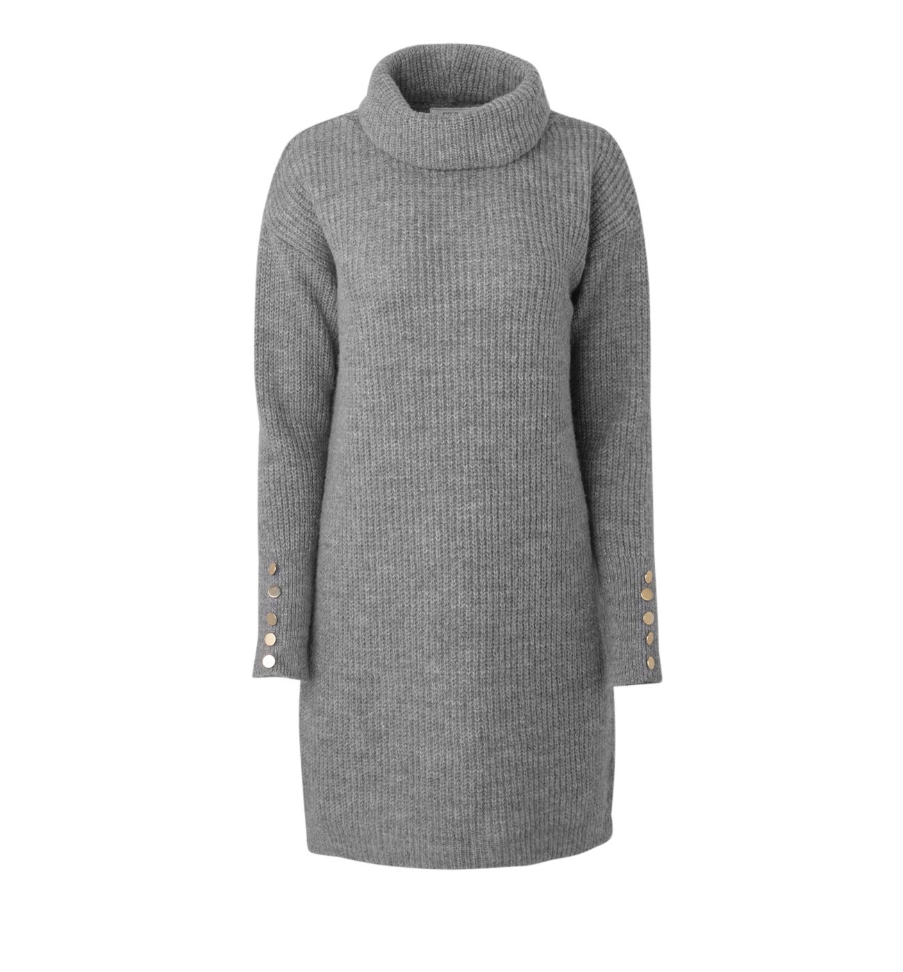 Vestido- jersey cuello vuelto