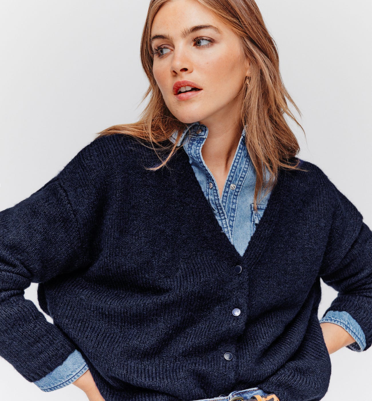 Pull / Gilet recto verso Femme