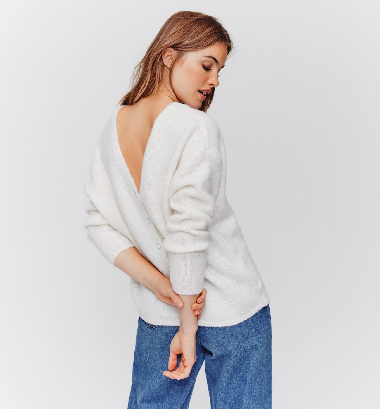 Maglia / Cardigan fronte/retro