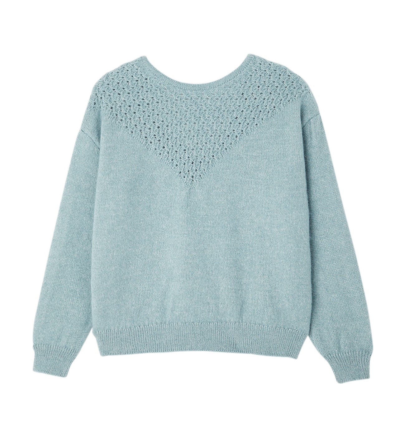 Pull décolleté V au dos femme