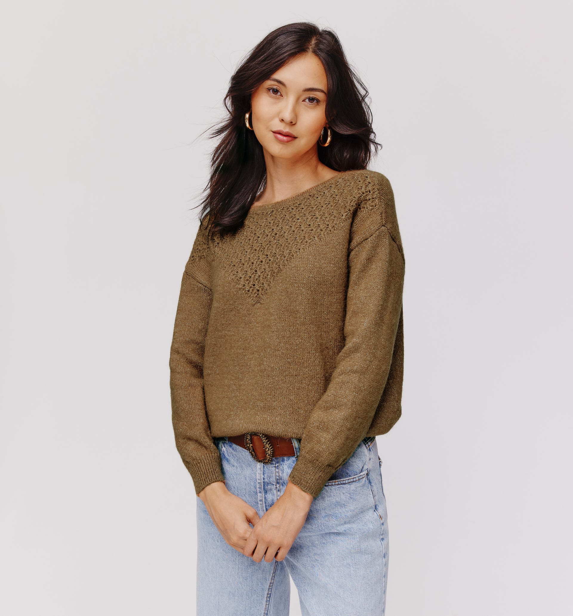Maglia scollo a V retro