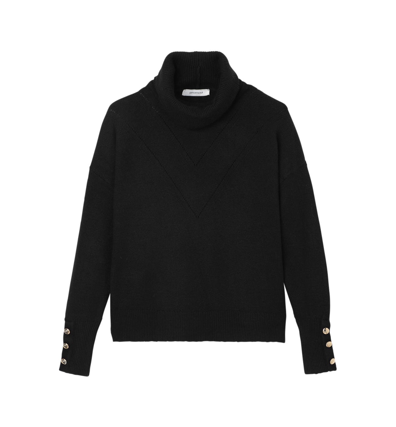 Gestreifter Rollkragenpullover