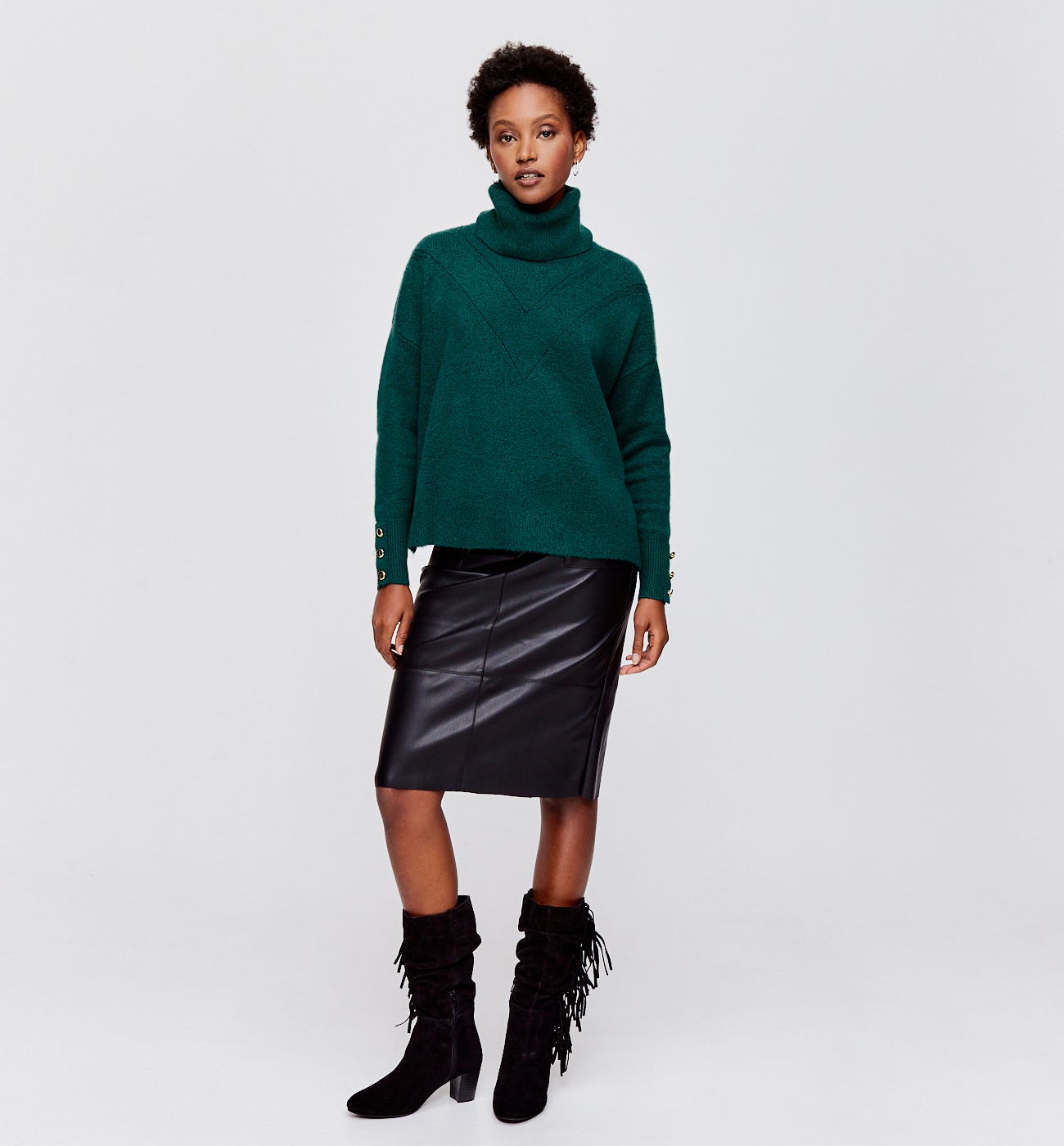Striped rollneck jumper