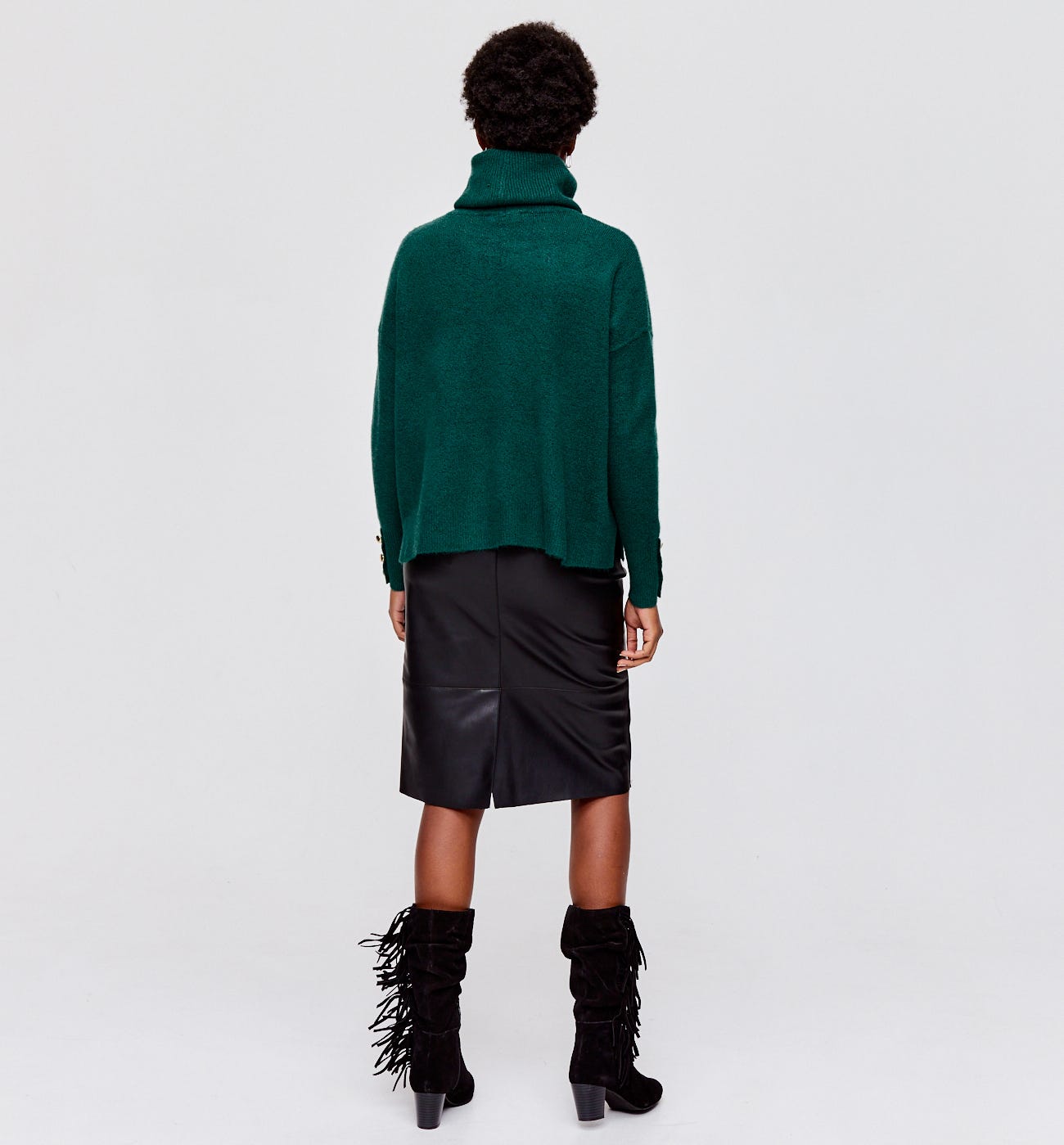 Striped rollneck jumper