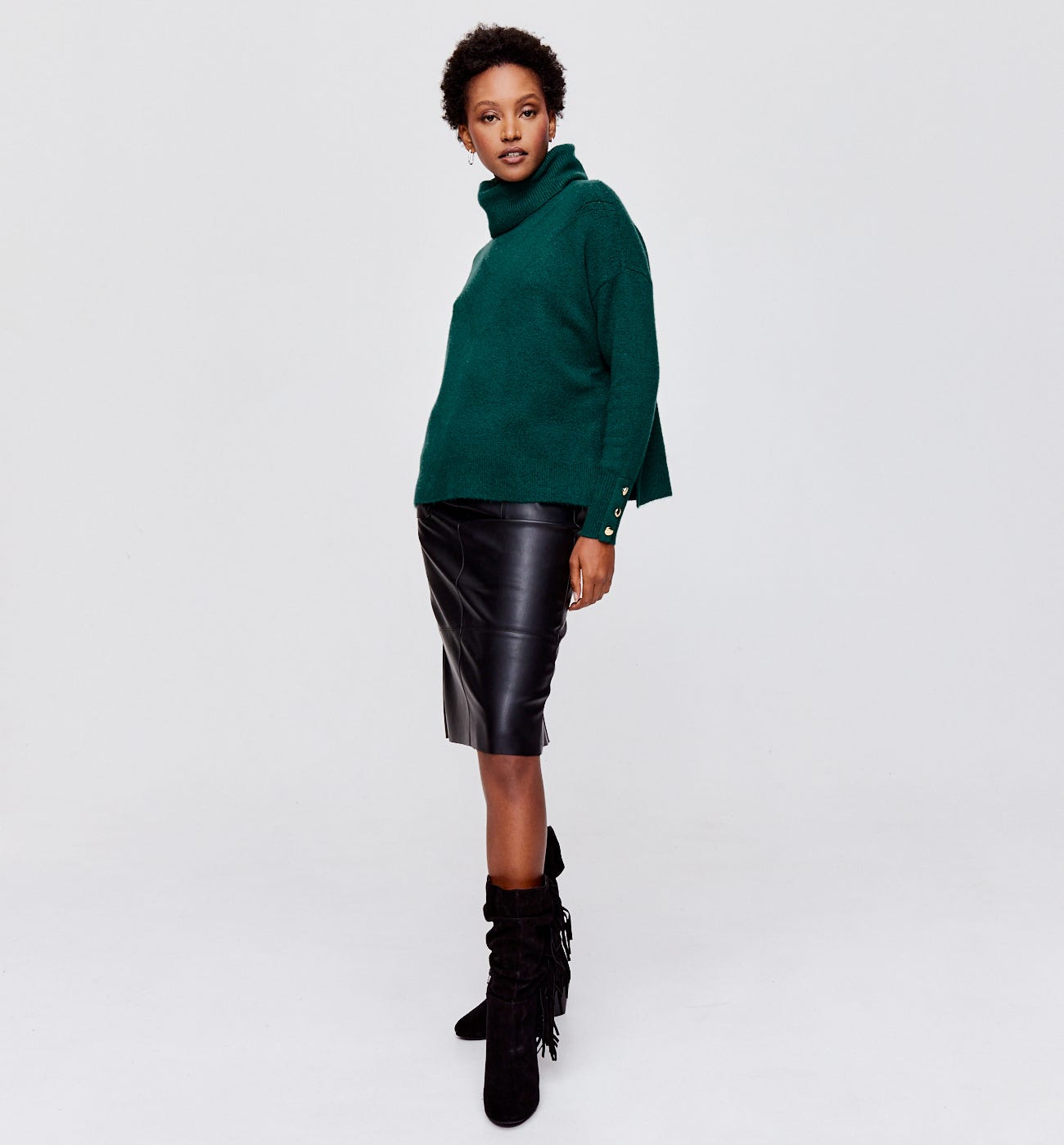 Striped rollneck jumper