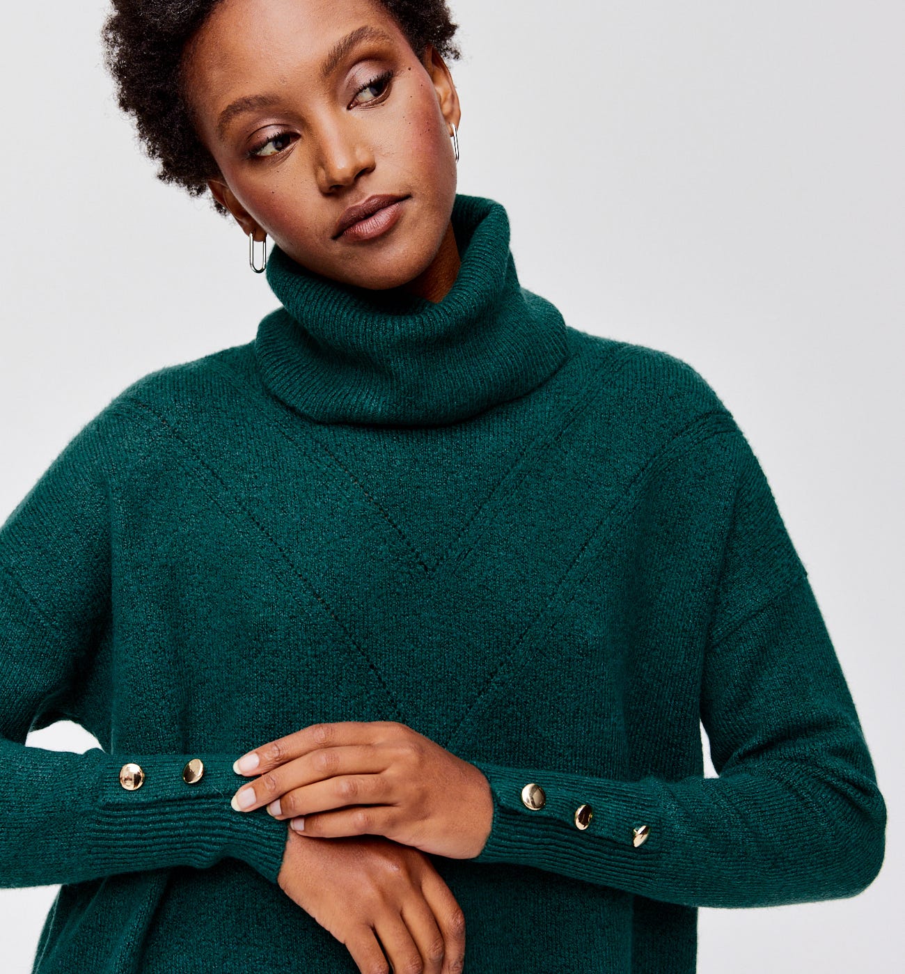 Striped rollneck jumper