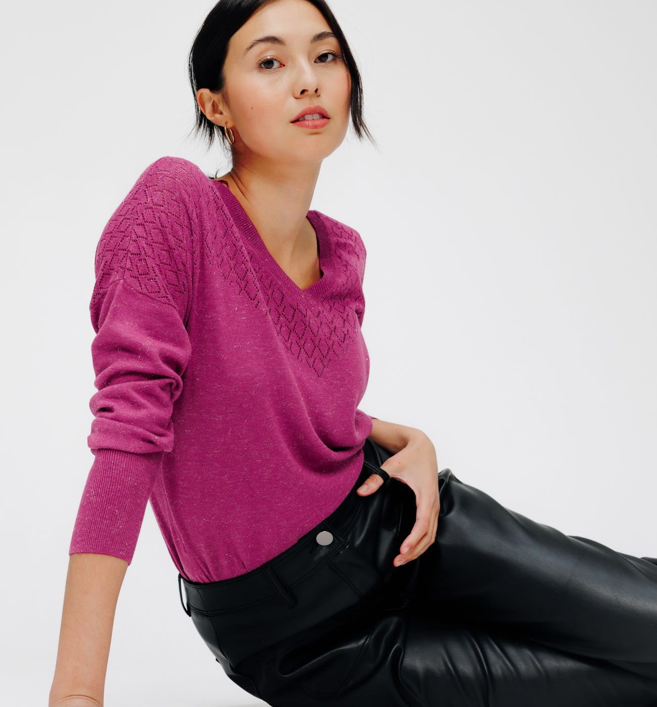 Maglia fine glitter