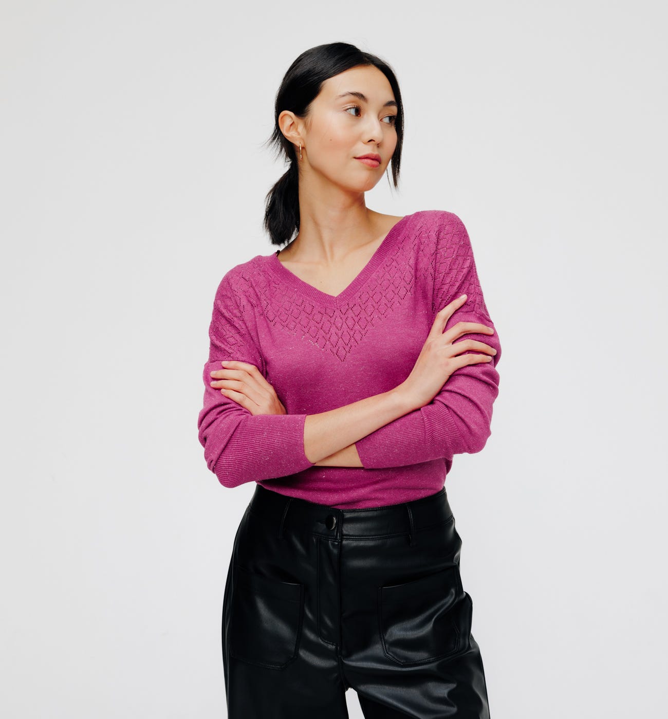 Pull fin irisé Femme