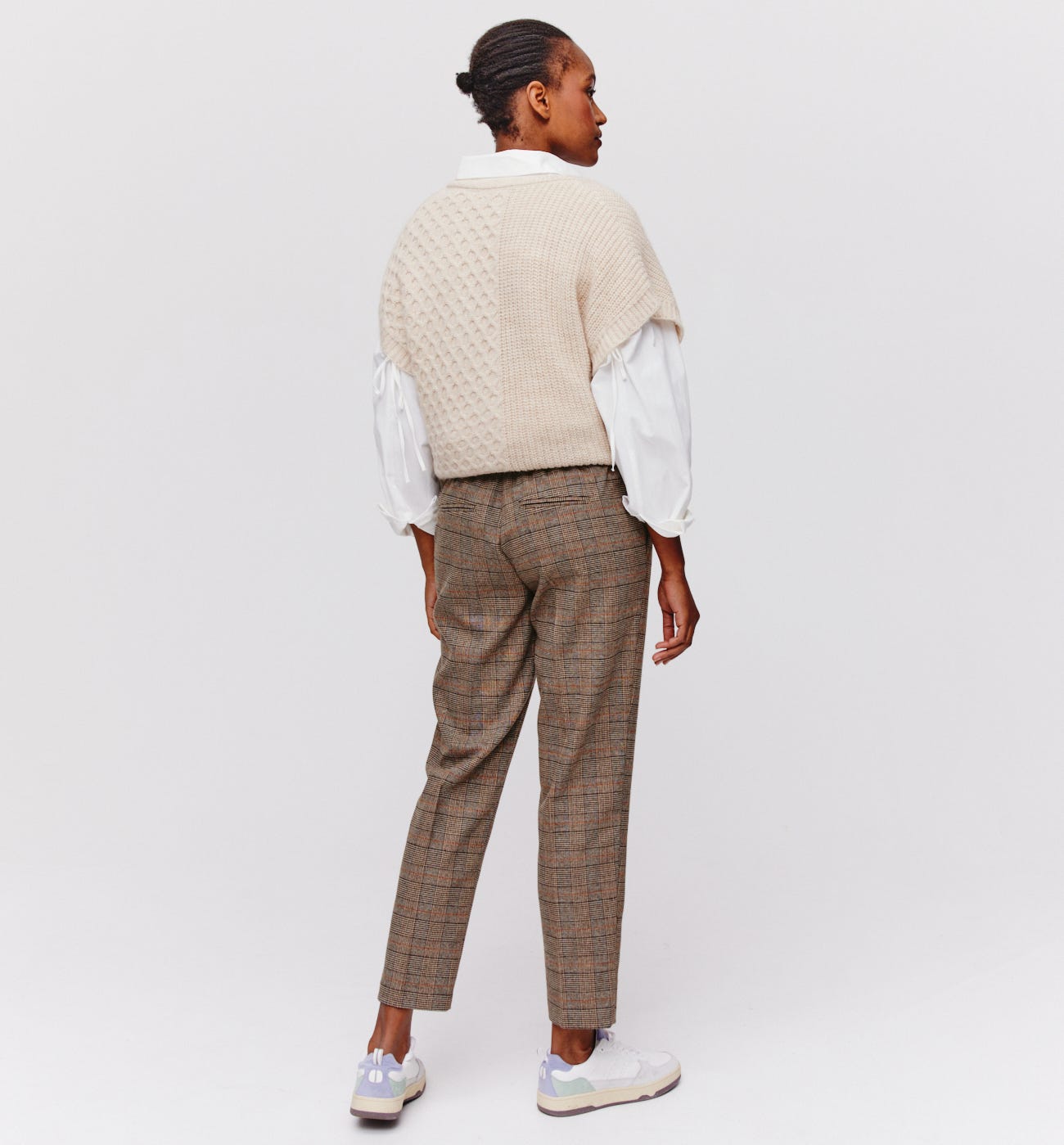 Checked jogging trousers