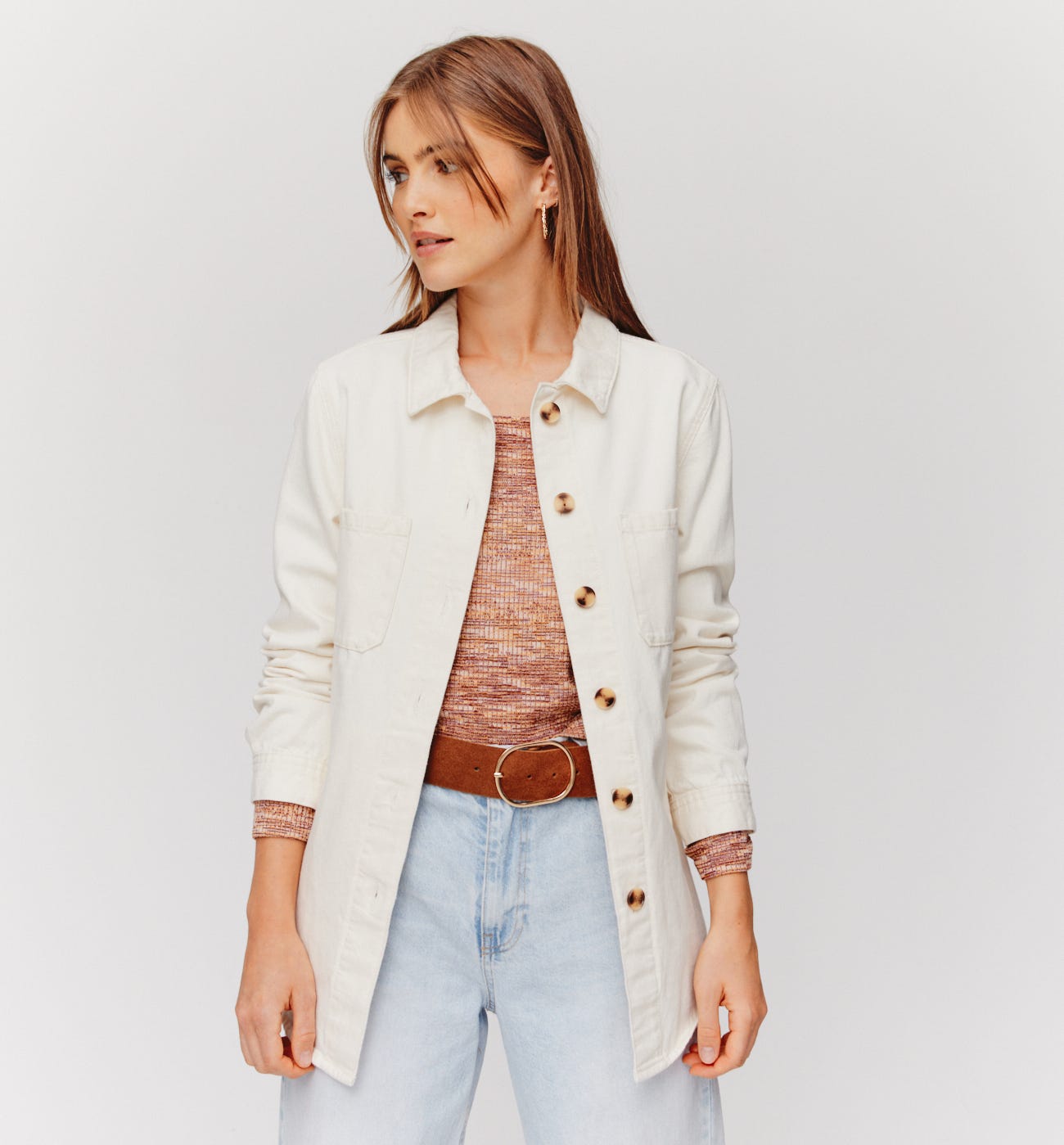 Veste surchemise en jean ALMA