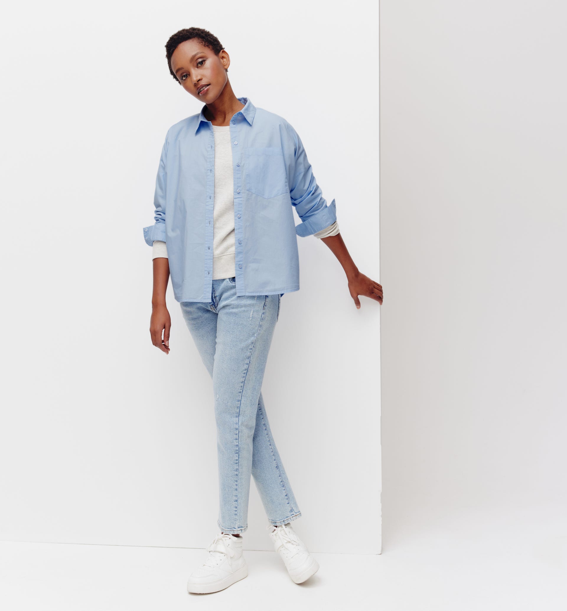 Oversized cotton shirt