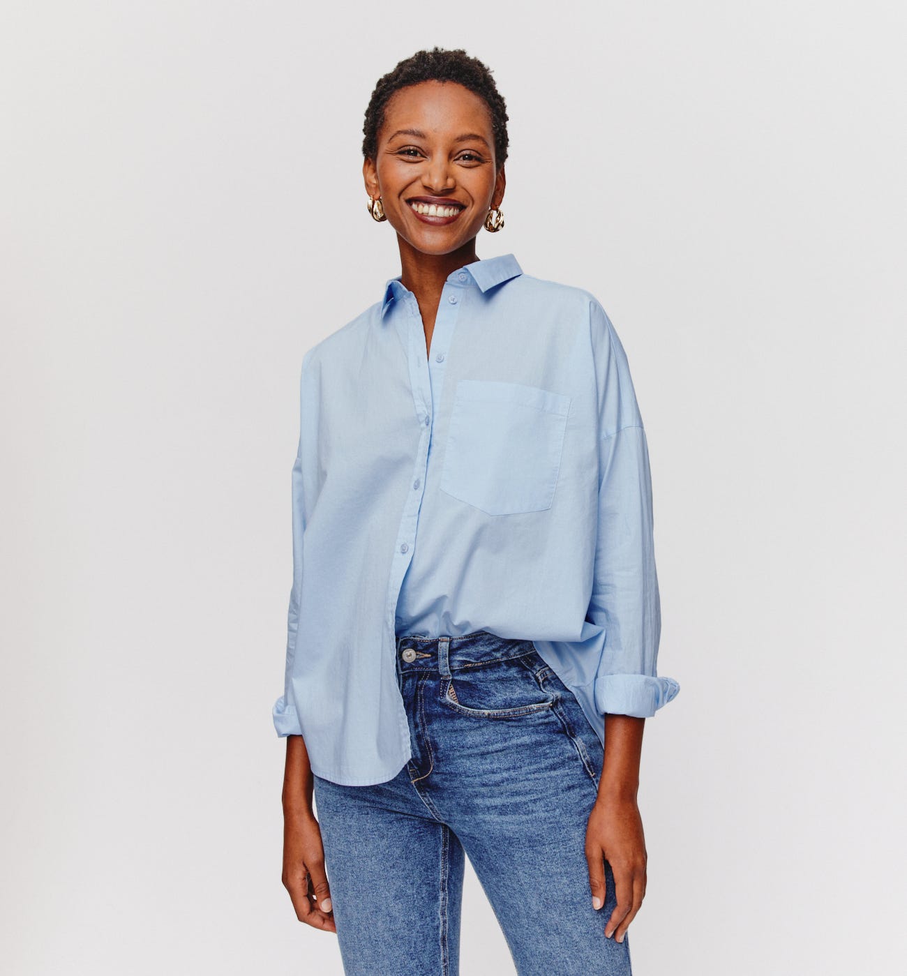 Oversized cotton shirt