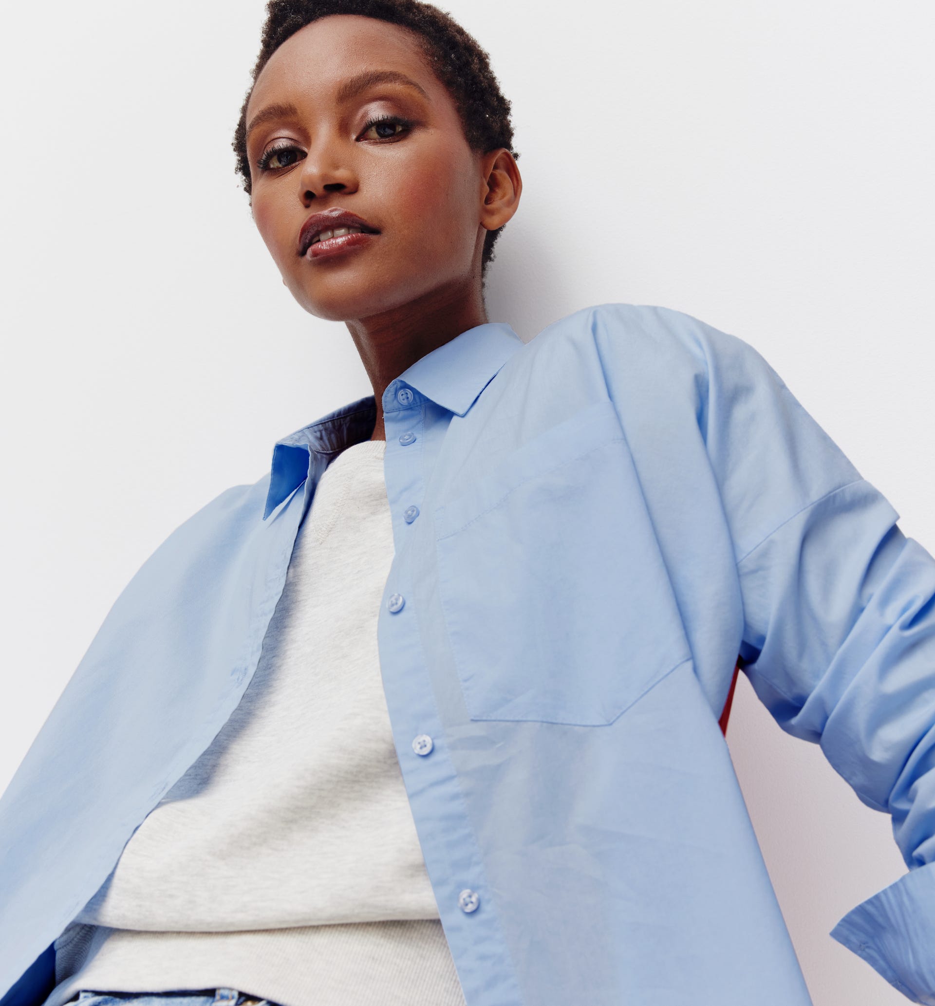 Oversized cotton shirt