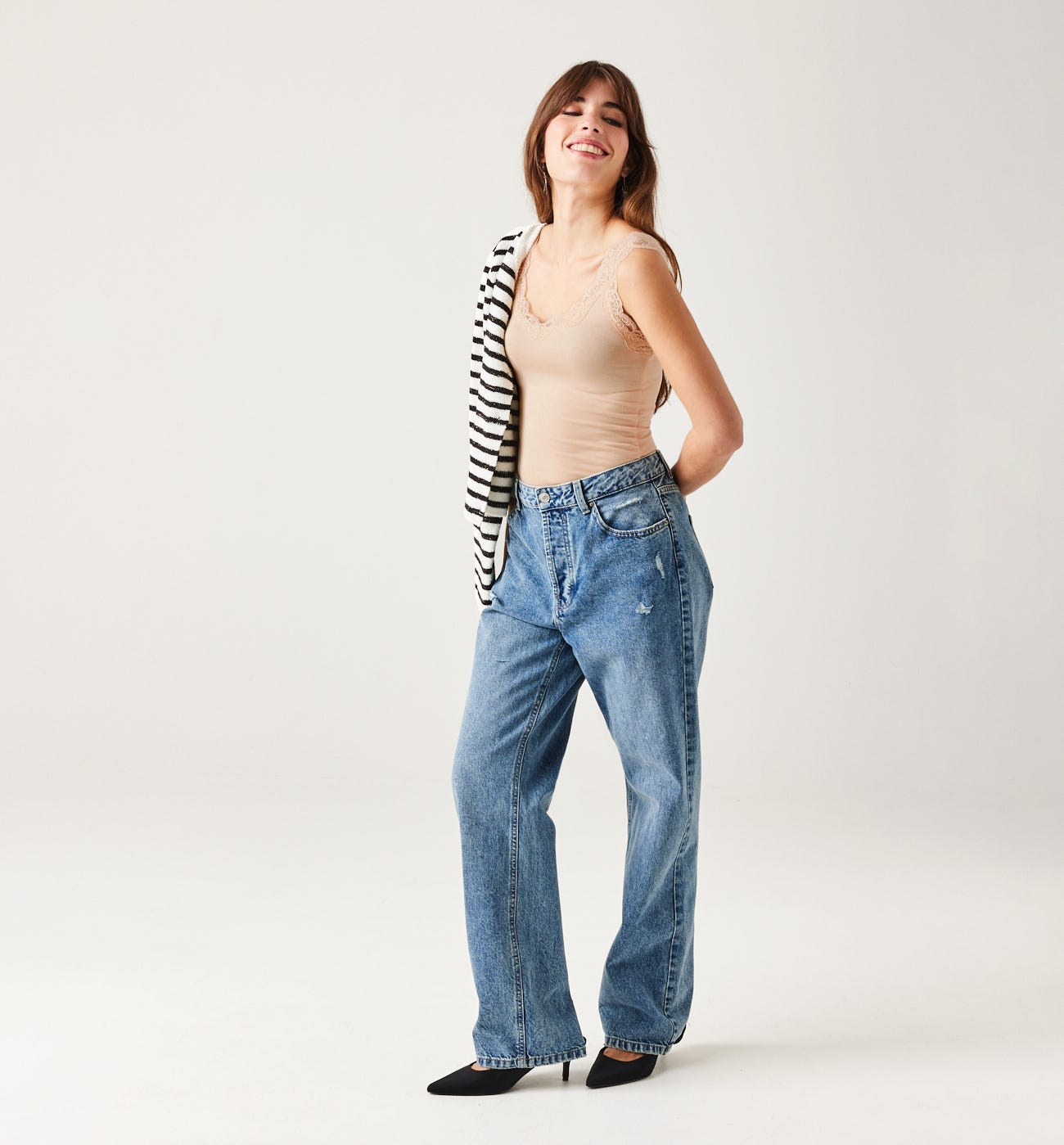 Top spalline con pizzo
