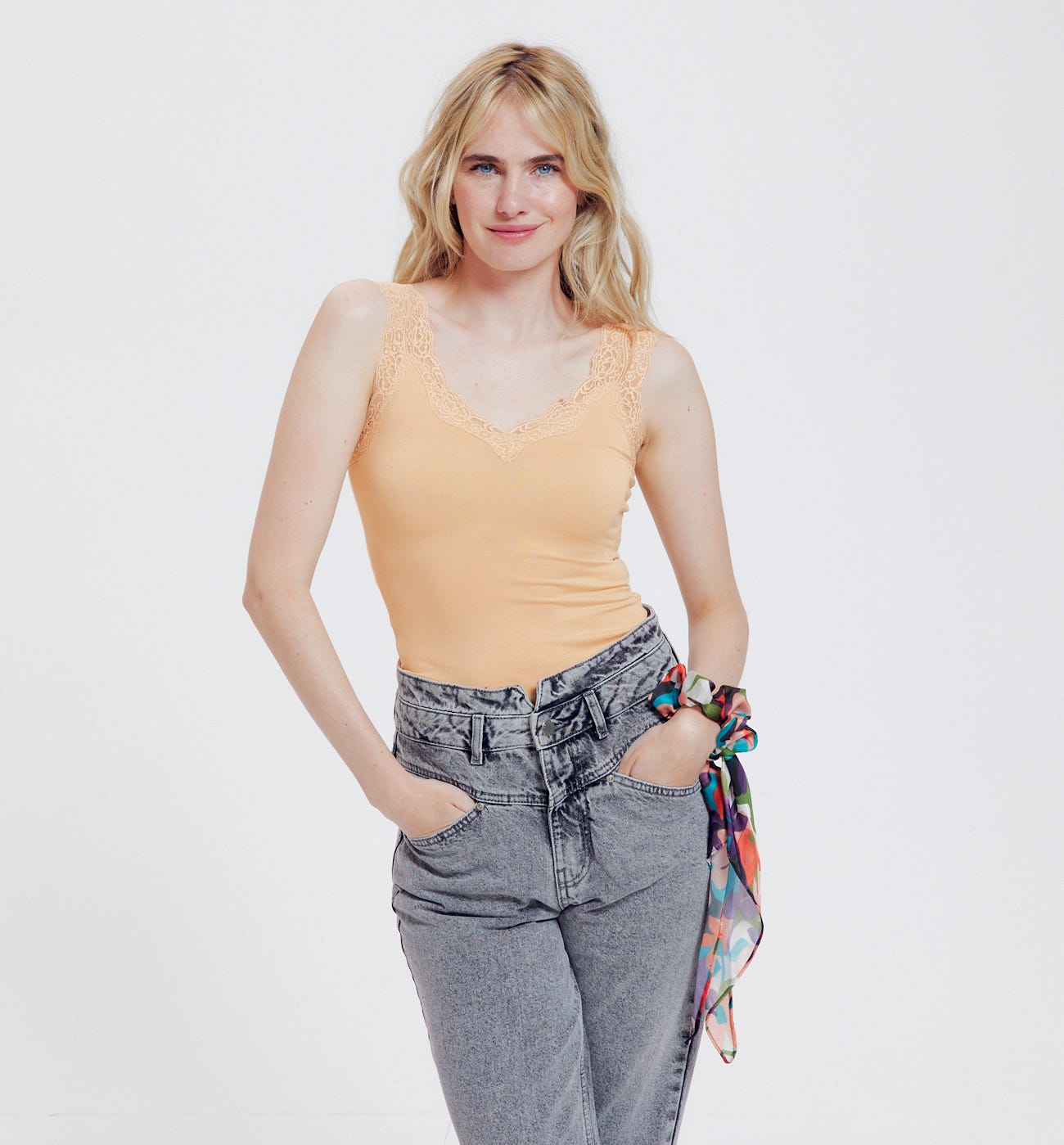 Top spalline con pizzo