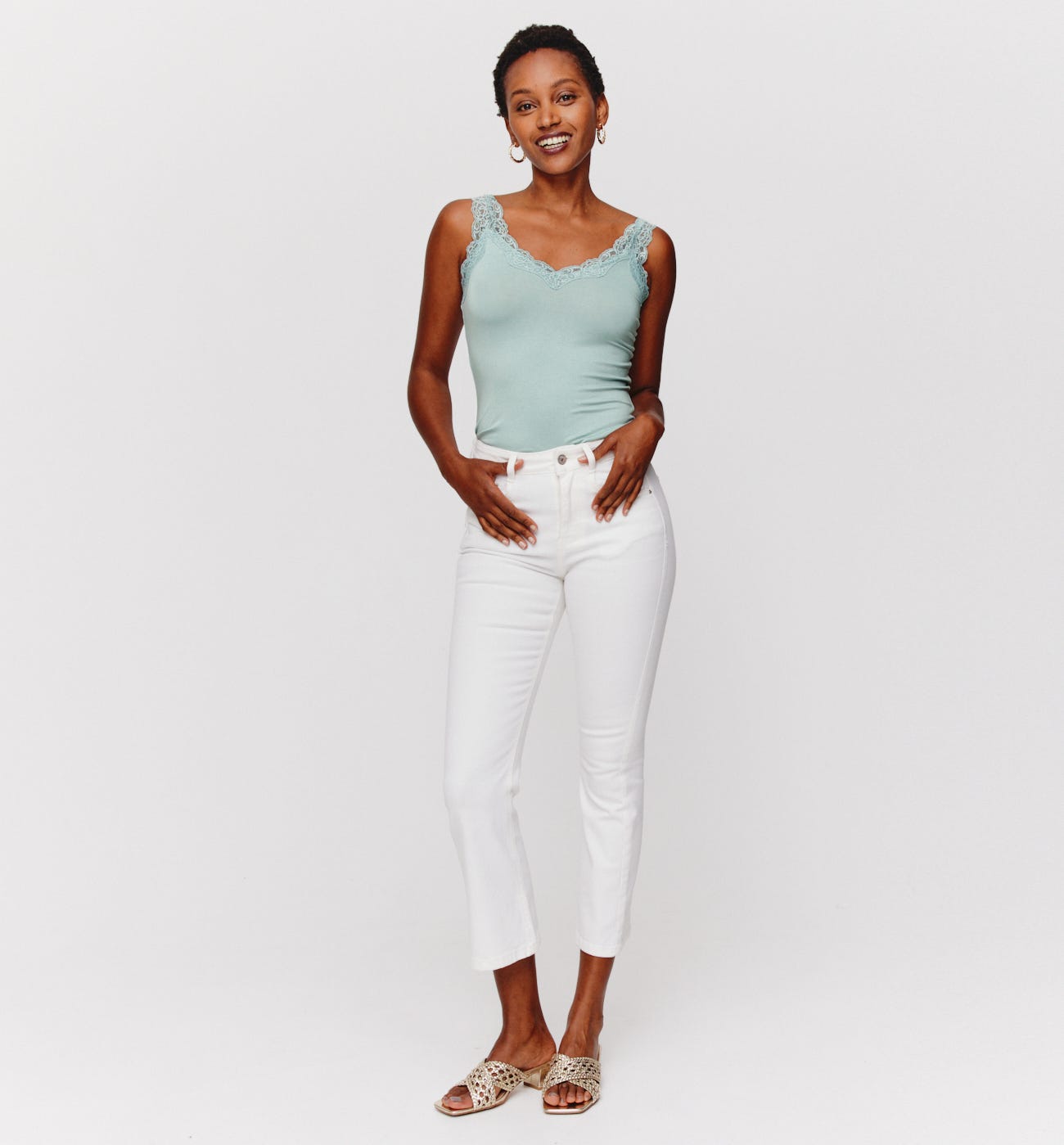 Lace strap top
