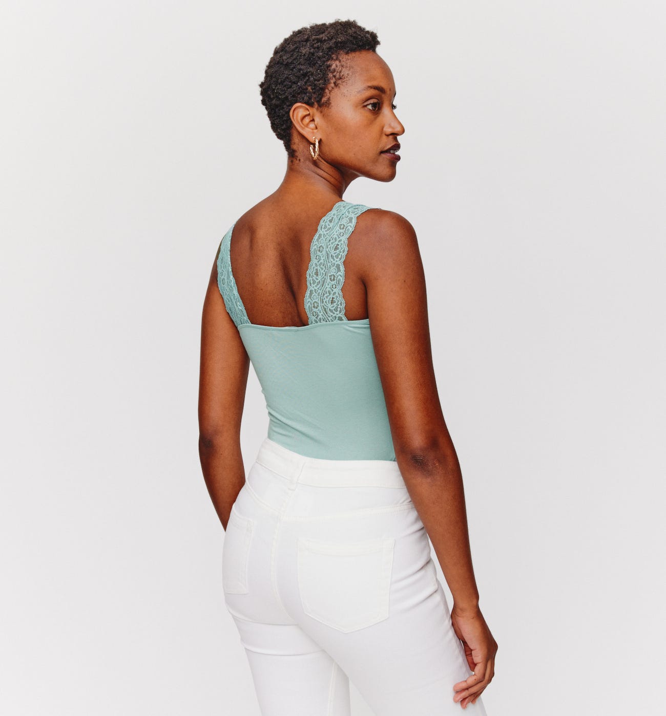 Top spalline con pizzo
