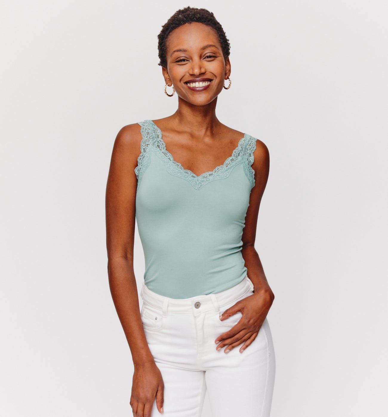 Lace strap top