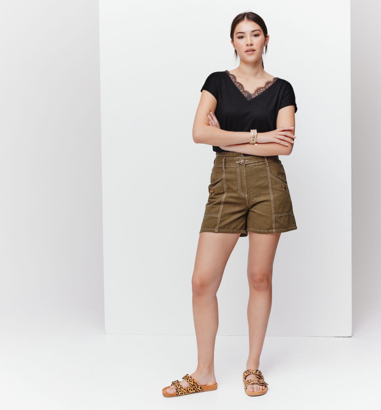 T-shirt dettaglio pizzo